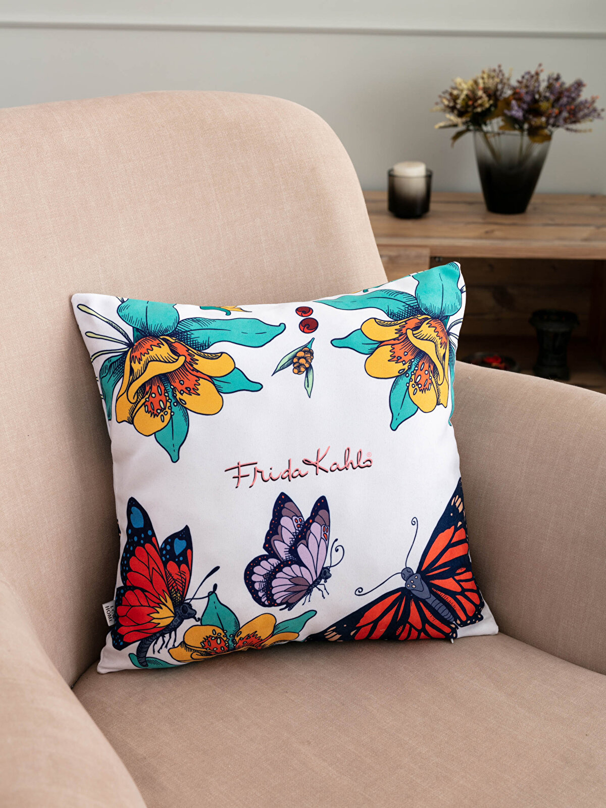 Flower Butterfly Throw Pillow Case Cushion Cover Home Living Room Decorative LC 