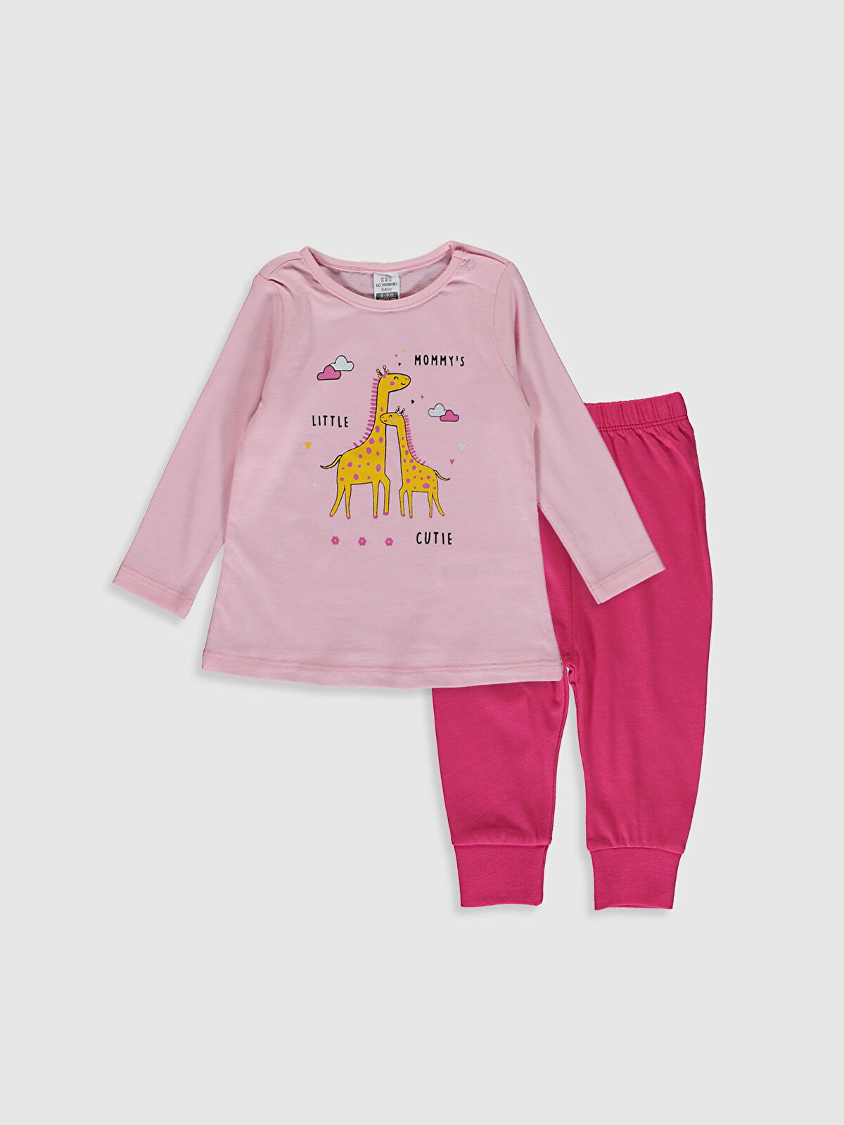 Pembe Kız Bebek Pijama Takımı LC Waikiki