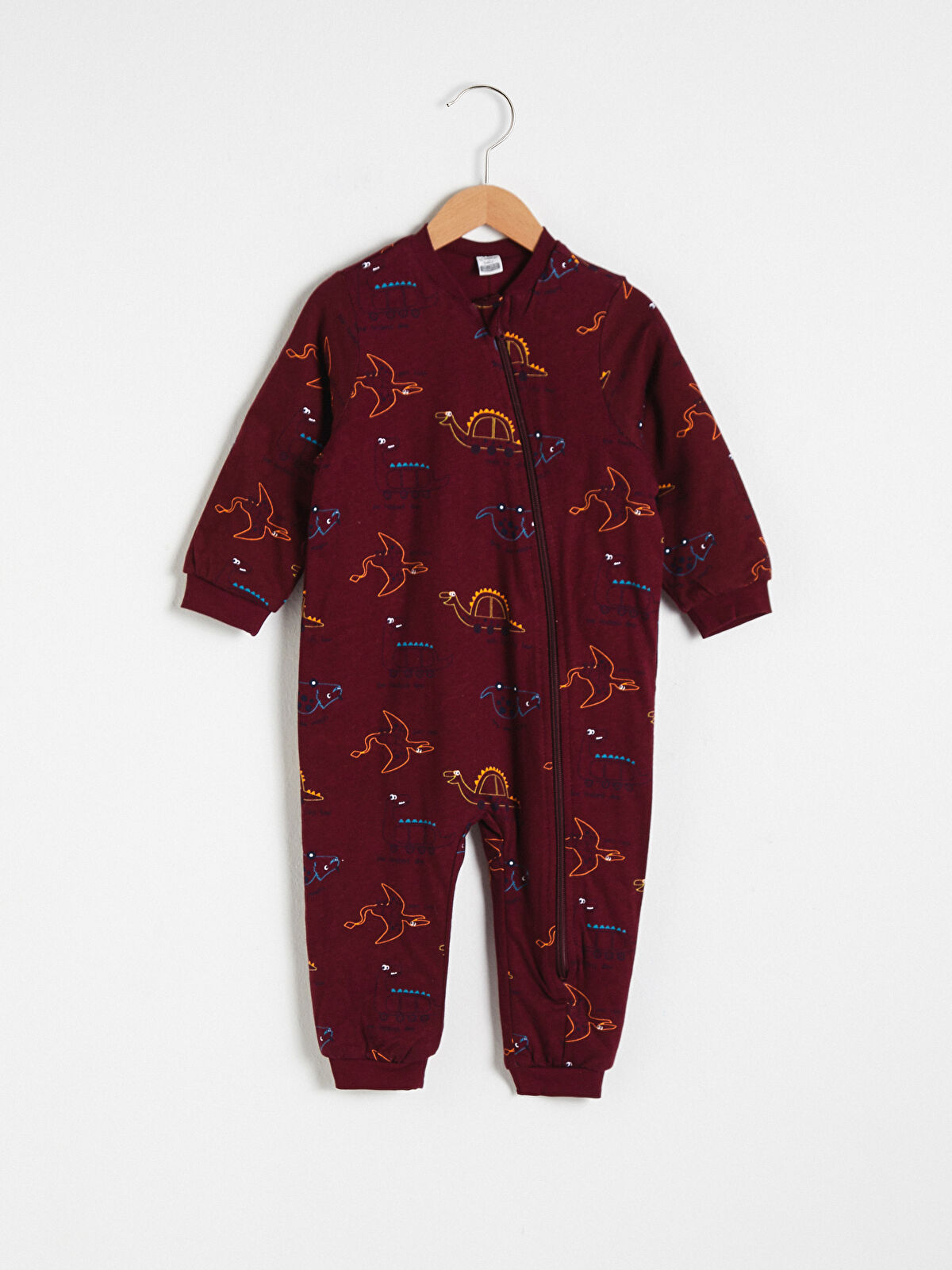 Bordo Erkek Bebek Baskılı Tulum LC Waikiki