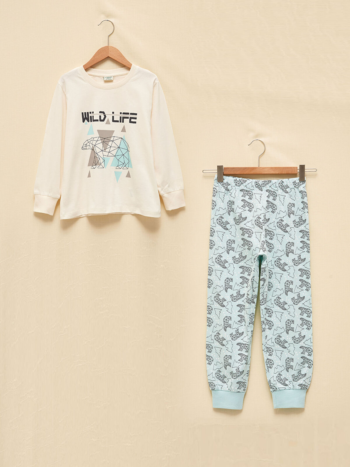 Mavi LCW GREEN Erkek Çocuk Organik Pamuklu Pijama Takımı