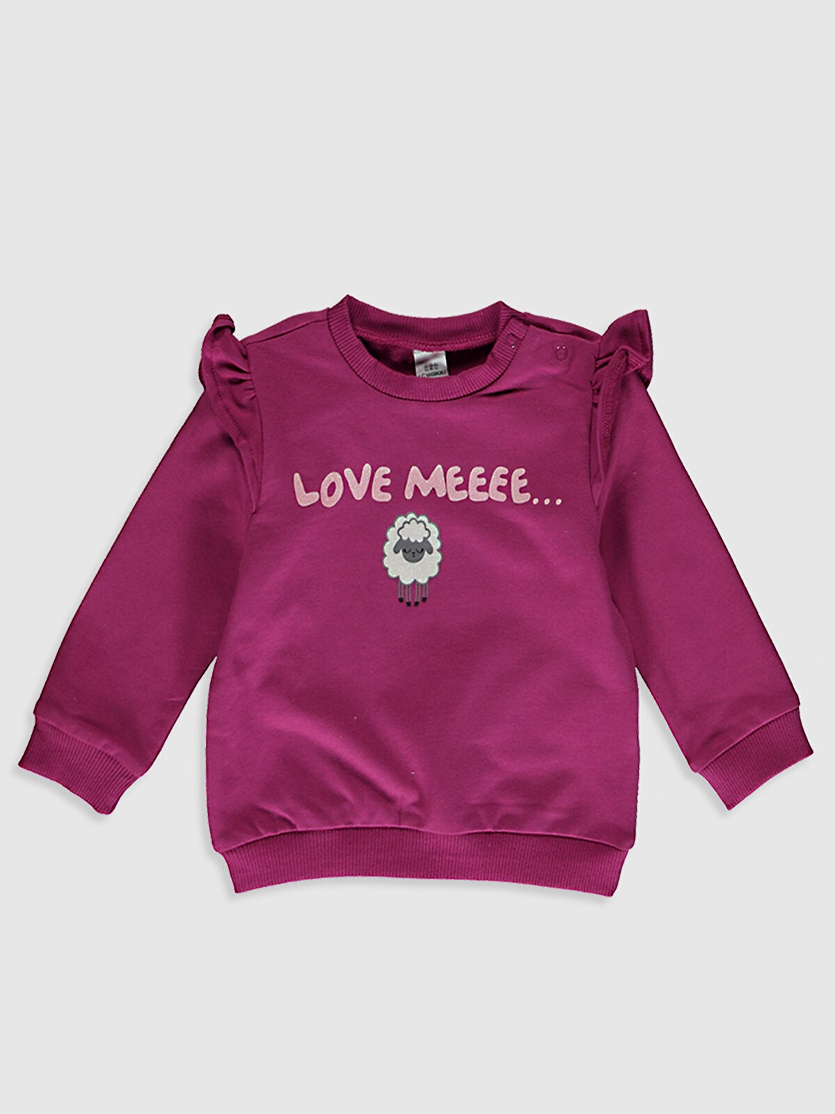 Pembe Kız Bebek Sweatshirt 2�li LC Waikiki Pembe Kız Bebek Sweatshirt 2�li LC Waikiki