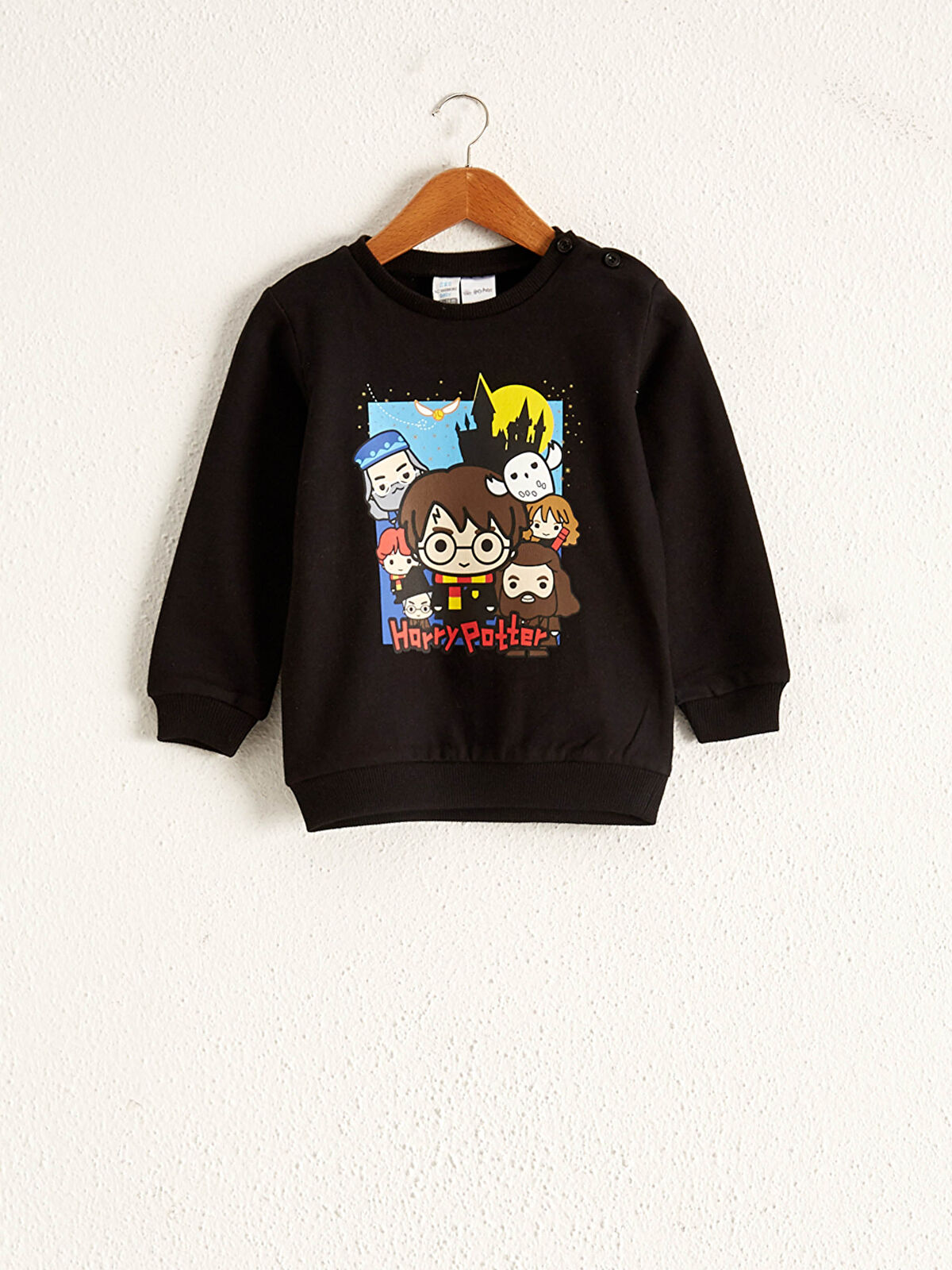 Siyah Erkek Bebek Harry Potter Baskılı Sweatshirt LC Waikiki