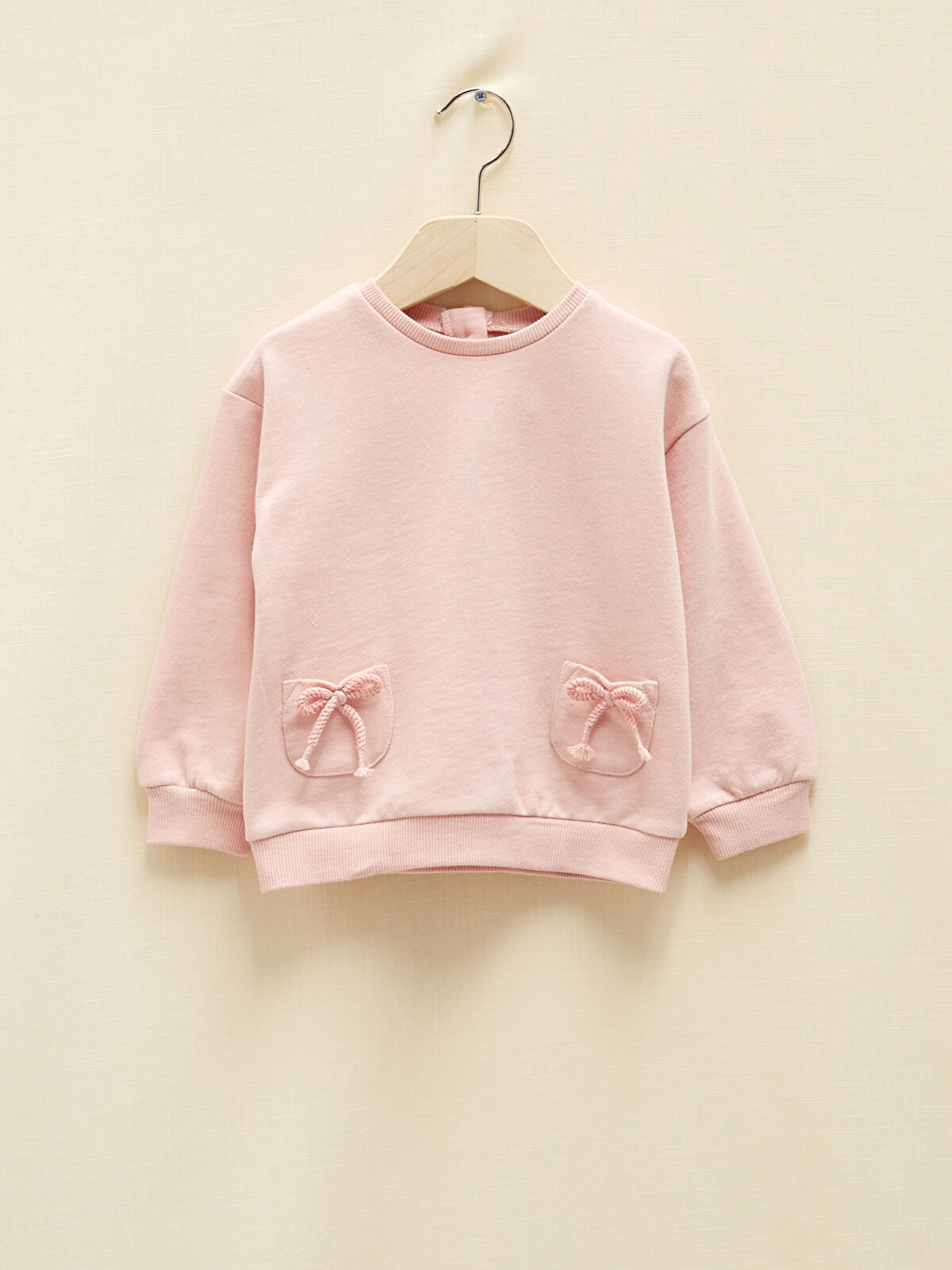 Pembe LCW GREEN Kız Bebek Organik Sweatshirt LC Waikiki