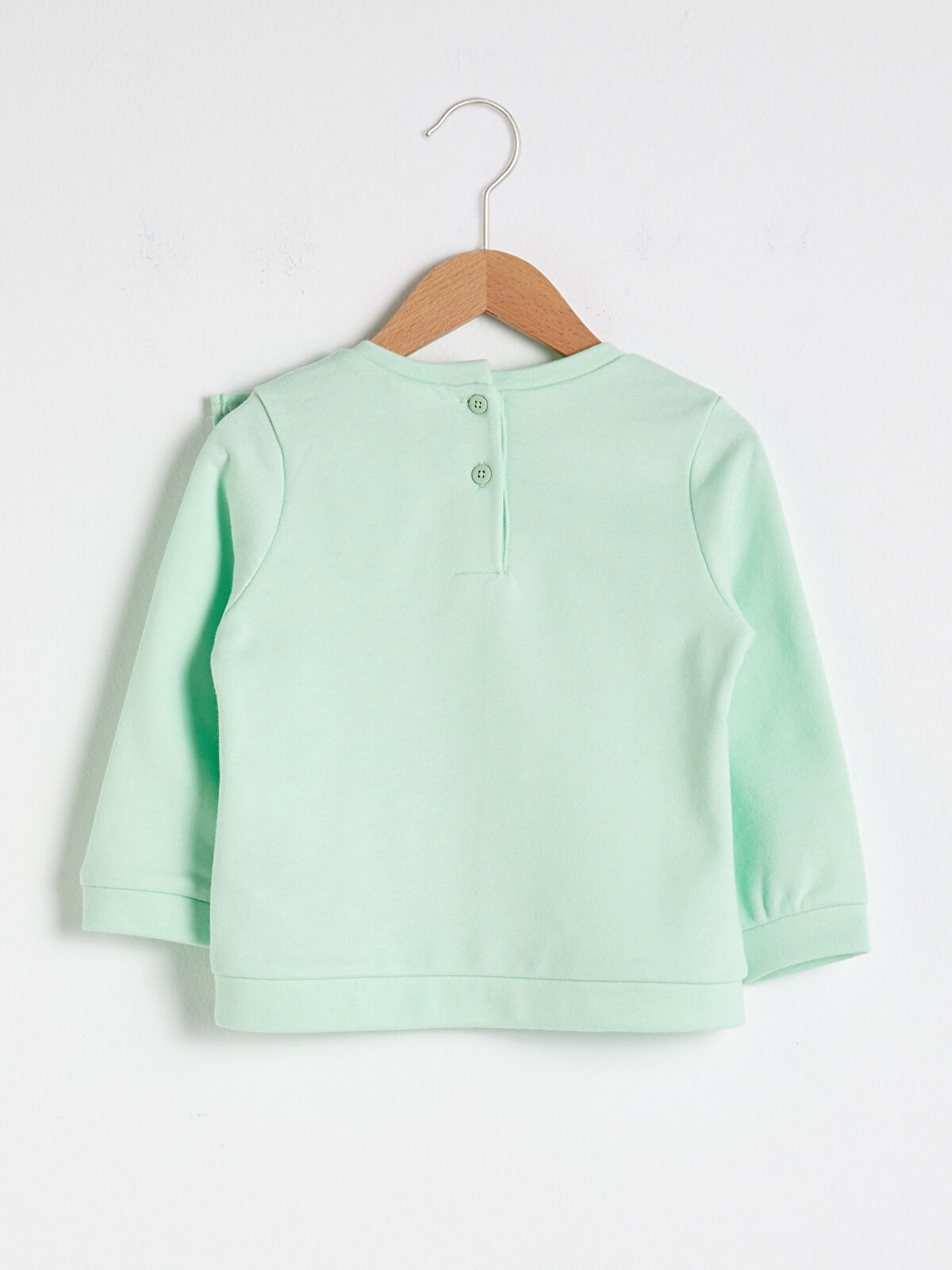 Yeşil Kız Bebek Sweatshirt LC Waikiki Yeşil Kız Bebek Sweatshirt LC Waikiki