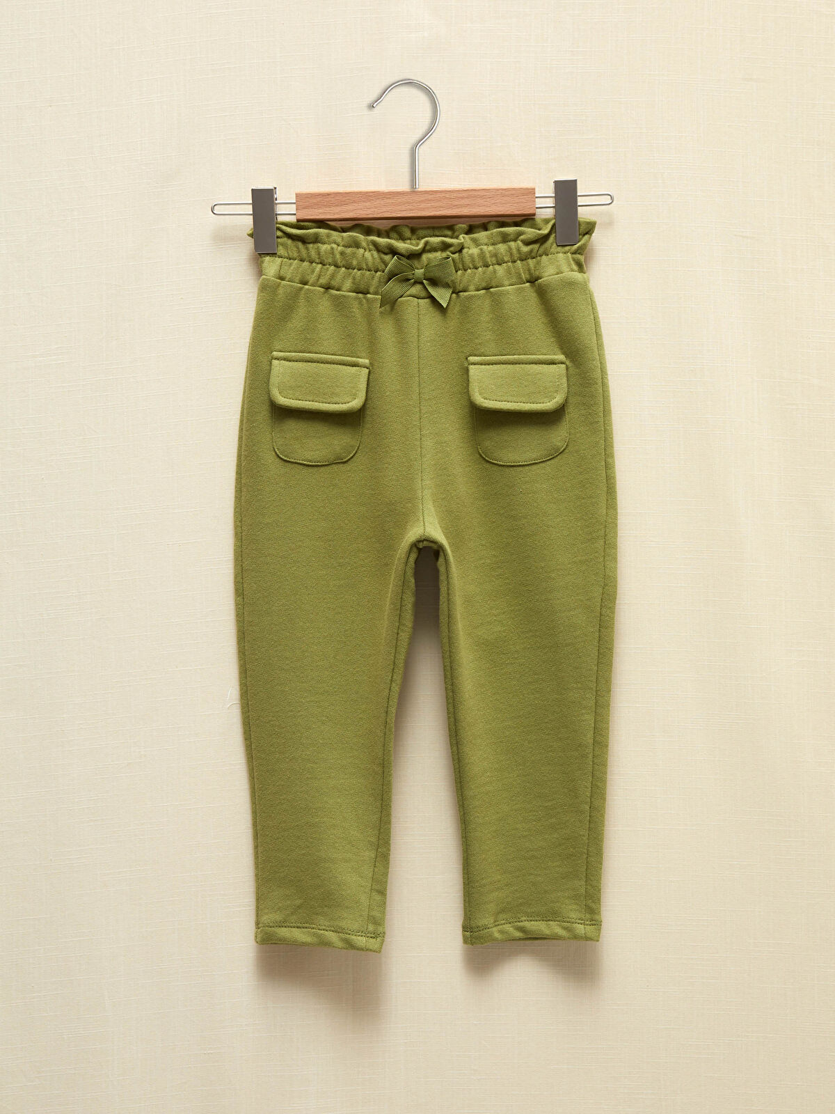 Yeşil LCW GREEN Kız Bebek Organik Pamuklu Eşofman Alt LC