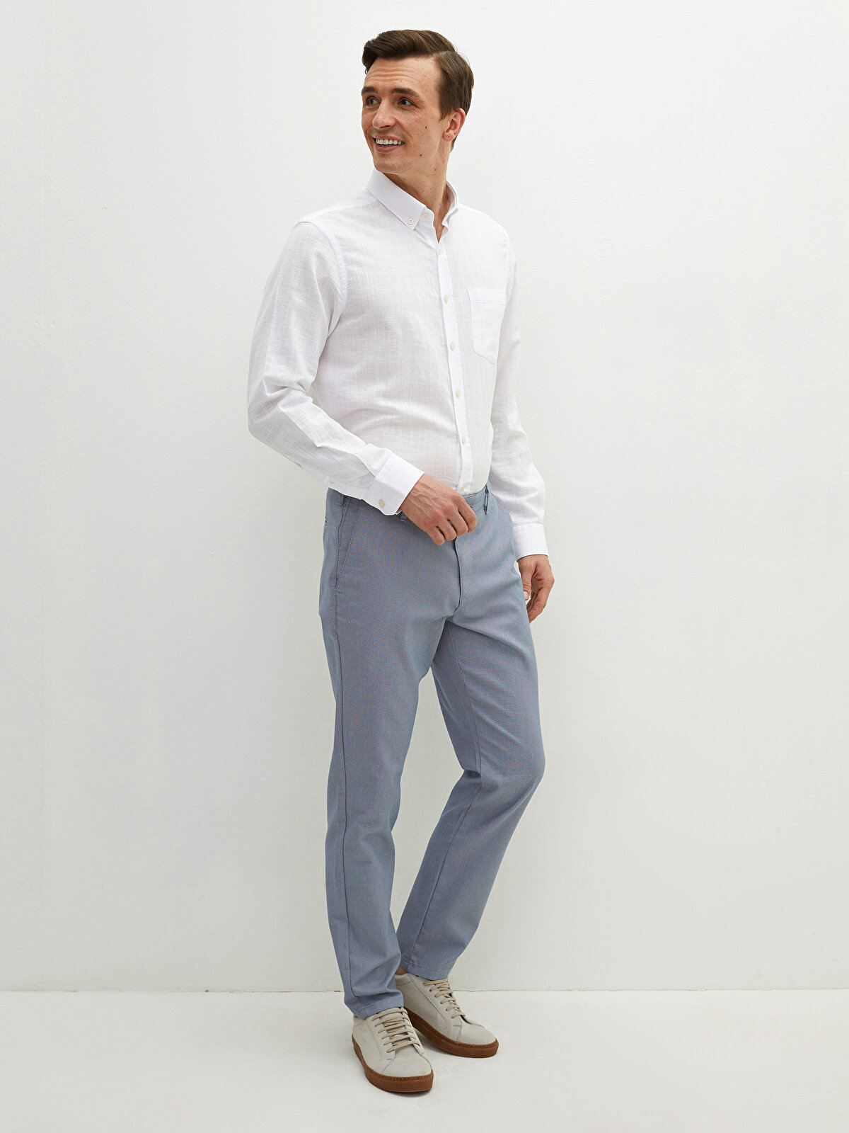 Slim Fit Textured Men's Trousers -S10185Z8-H8R - S10185Z8-H8R - LC Waikiki
