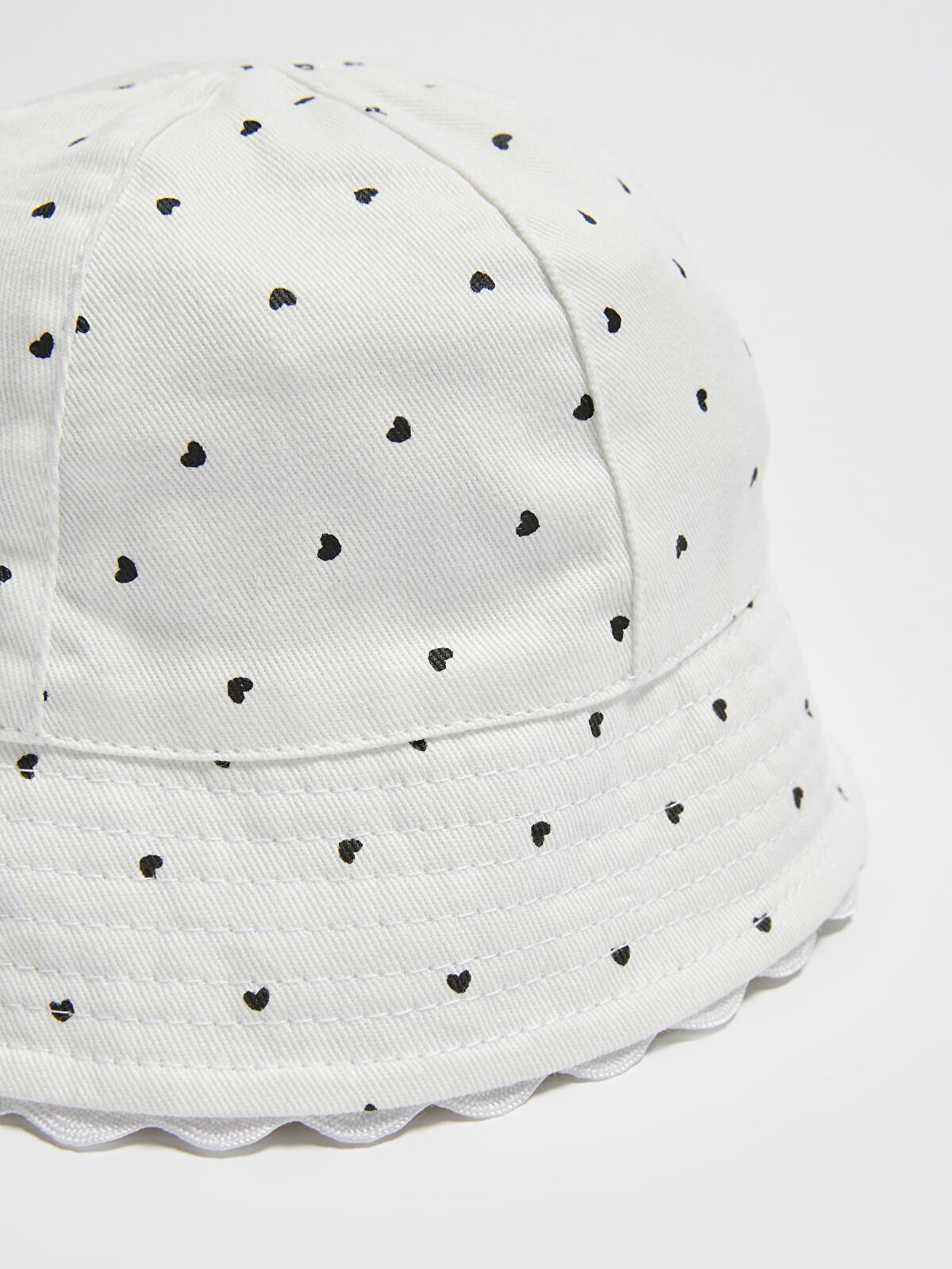 Ekru Baskılı Kız Bebek Şapka LC Waikiki