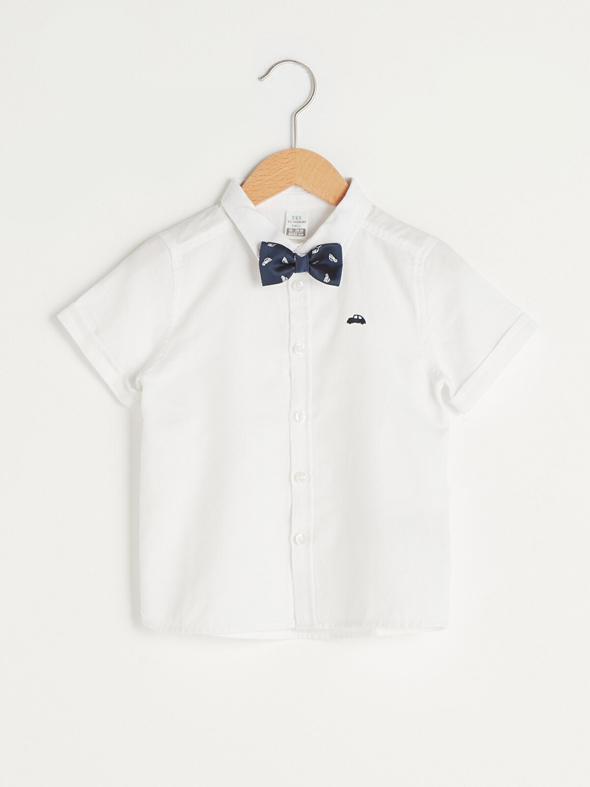 Short Sleeve Basic Baby Boy Shirt and Bowtie Set of 2 -S19468Z1-E5X -  S19468Z1-E5X - LC Waikiki