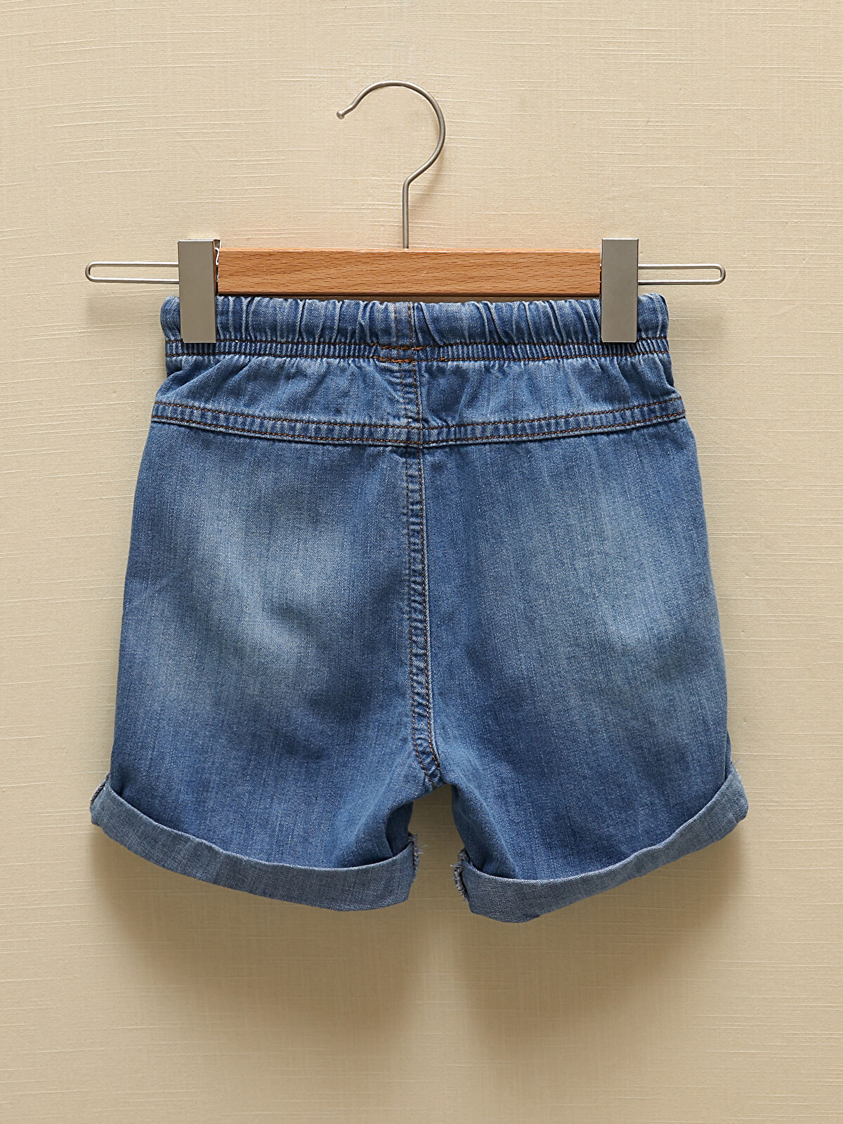 İndigo LCW GREEN Beli Lastikli Basic Erkek Bebek Jean Şort