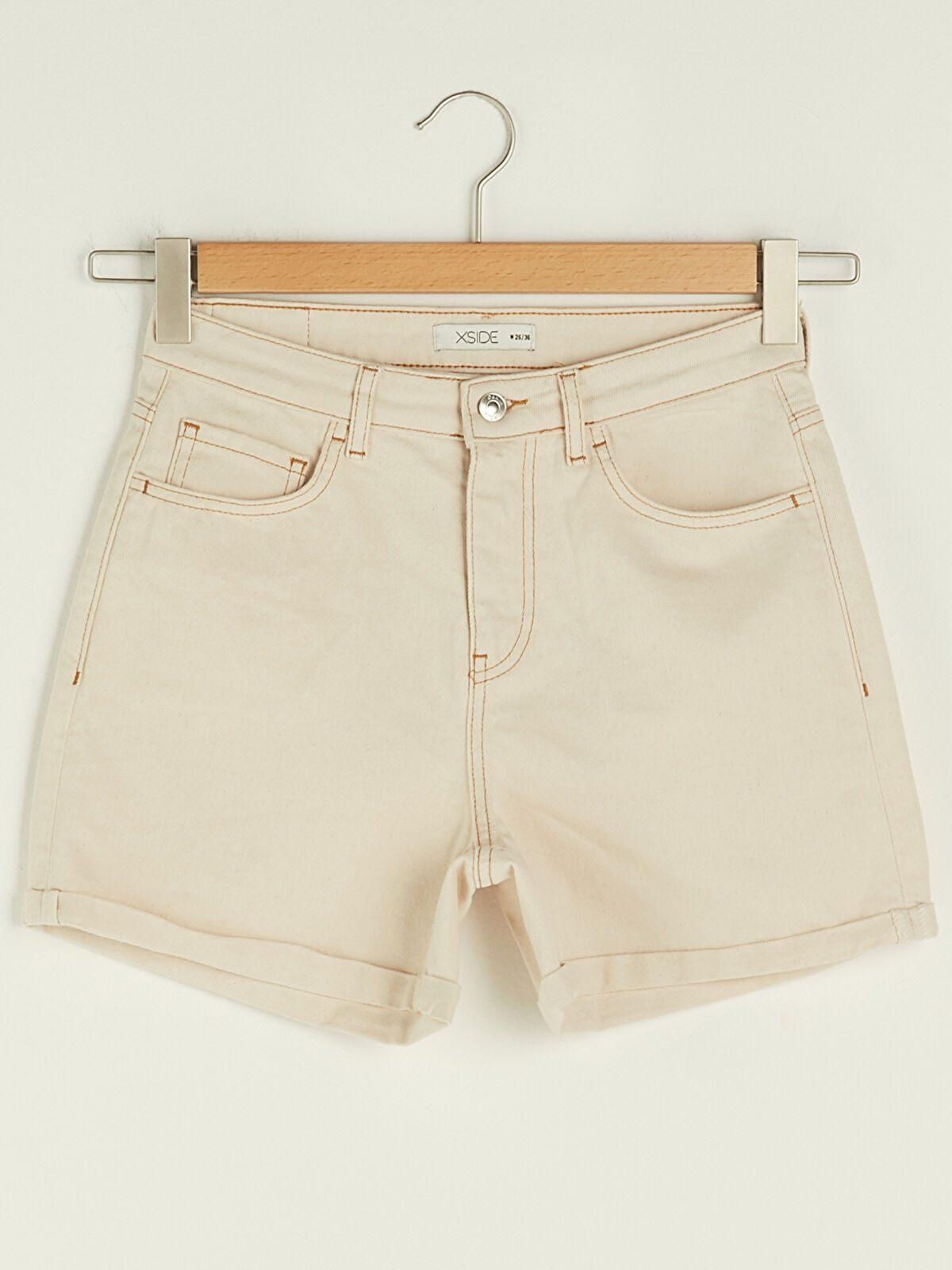 Lila Xside Renk Bloklu Mom Fit Kadin Jean Sort Lc Waikiki