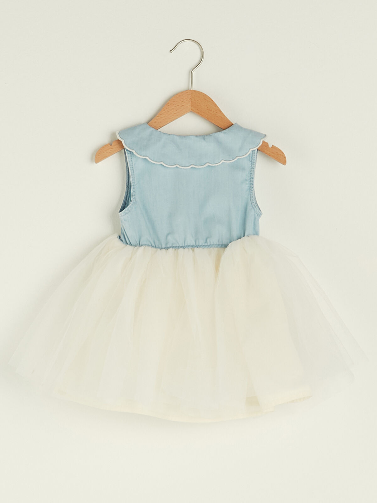 İndigo LCW GREEN Fırfırlı Bisiklet Yaka Tül Etekli Kız İndigo LCW GREEN Fırfırlı Bisiklet Yaka Tül Etekli Kız