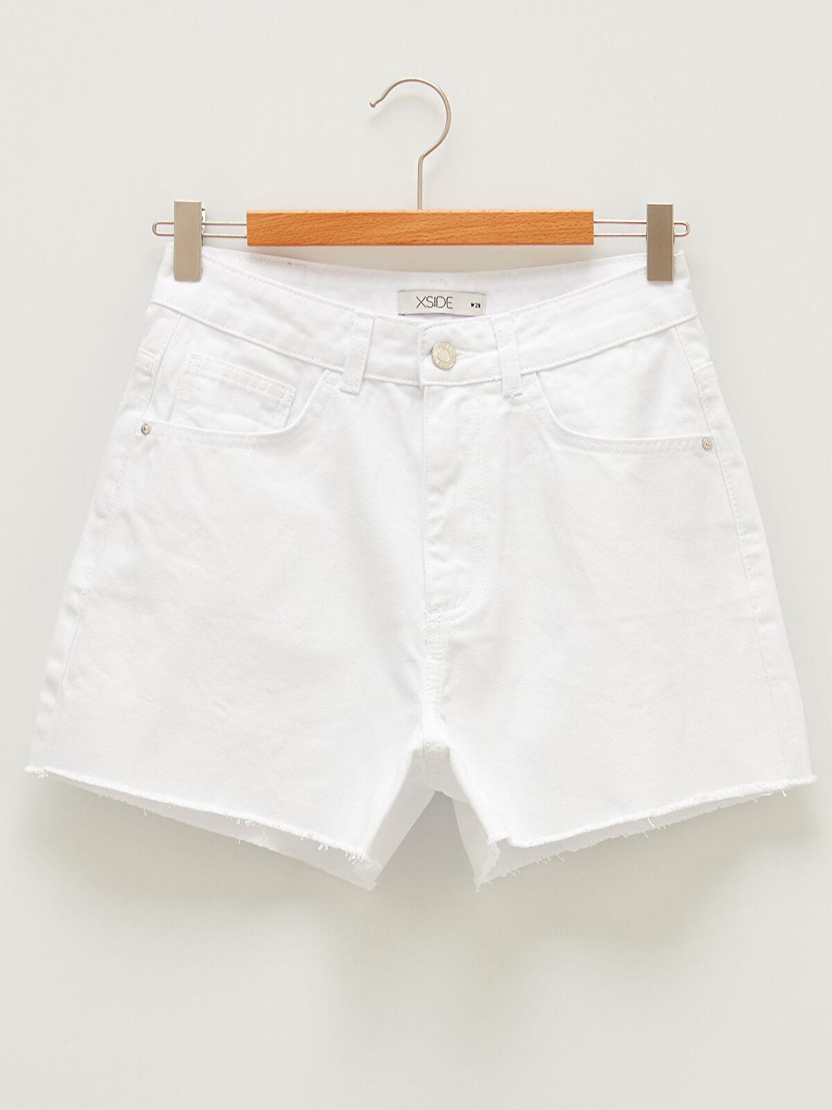 Lila Xside Renk Bloklu Mom Fit Kadin Jean Sort Lc Waikiki