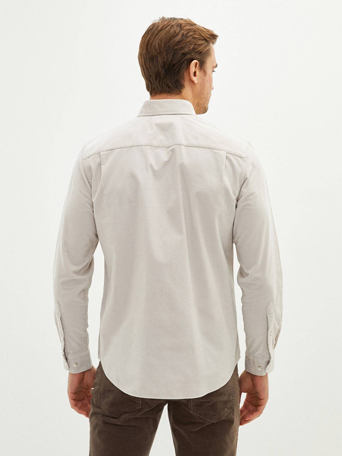 LCW BASIC Regular Fit Long Sleeve Velvet Men's Shirt -W10893Z8-J0B -  W10893Z8-J0B - LC Waikiki