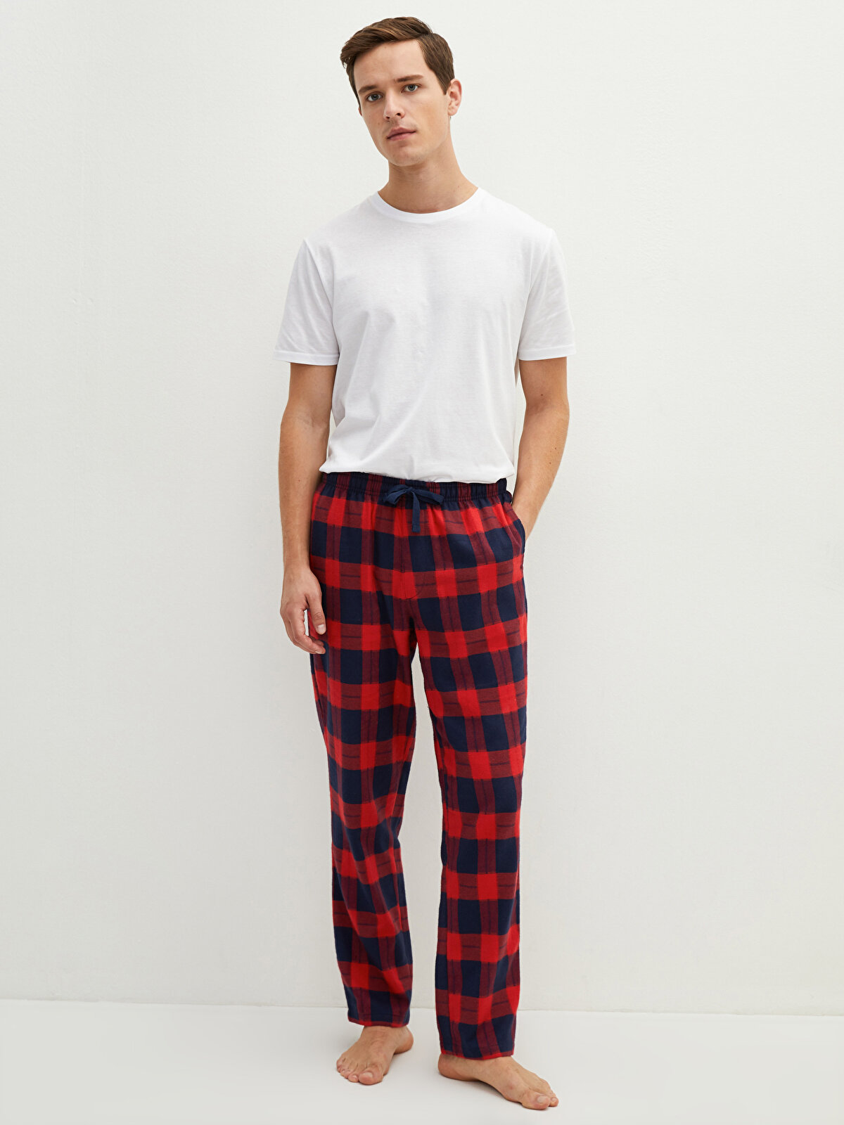 Standard Fit Plaid Men's Pajamas Bottom -W1AY70Z8-LPA - W1AY70Z8-LPA ...
