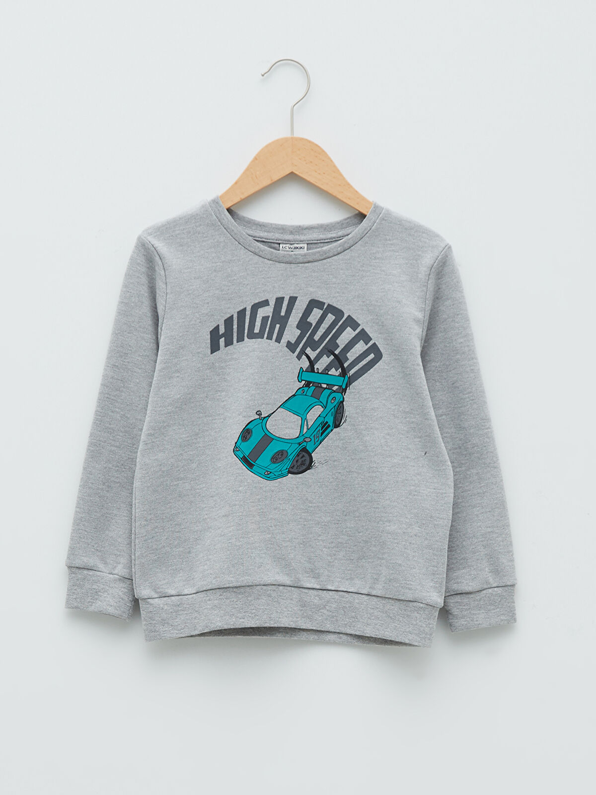 grey college crewneck