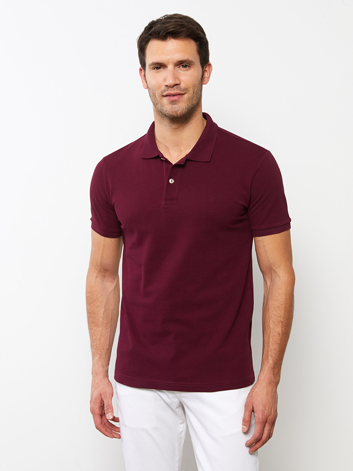 Polo Neck Short Sleeve Piqué Men's T-Shirt -S20841Z8-Q42 