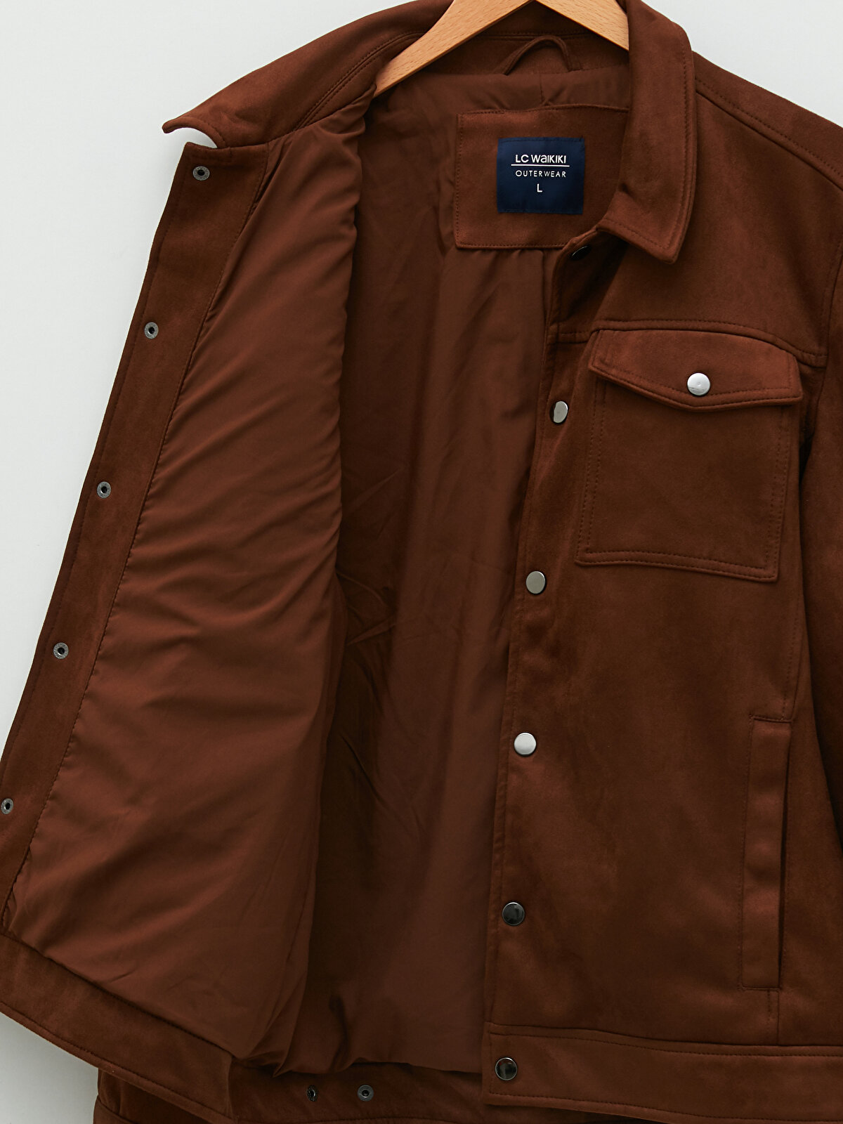Standard Pattern Shirt Collar Men's Leather Look Coat -S22078Z8 
