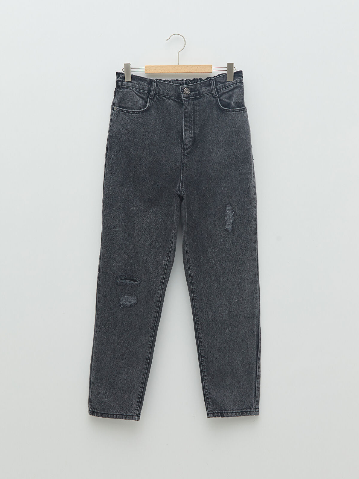 Basic Elastic Waist Girl Mom Jeans S22944Z4502 S22944Z4502 LC