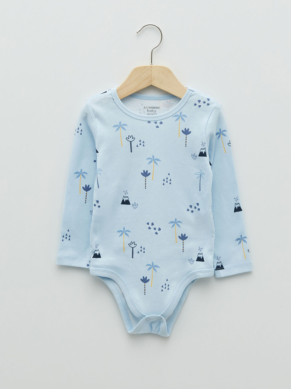 Crew Neck Long Sleeve Cotton Baby Boy Snap Snap Body 3 Pcs S2AI50Z1LQK S2AI50Z1LQK LC Waikiki