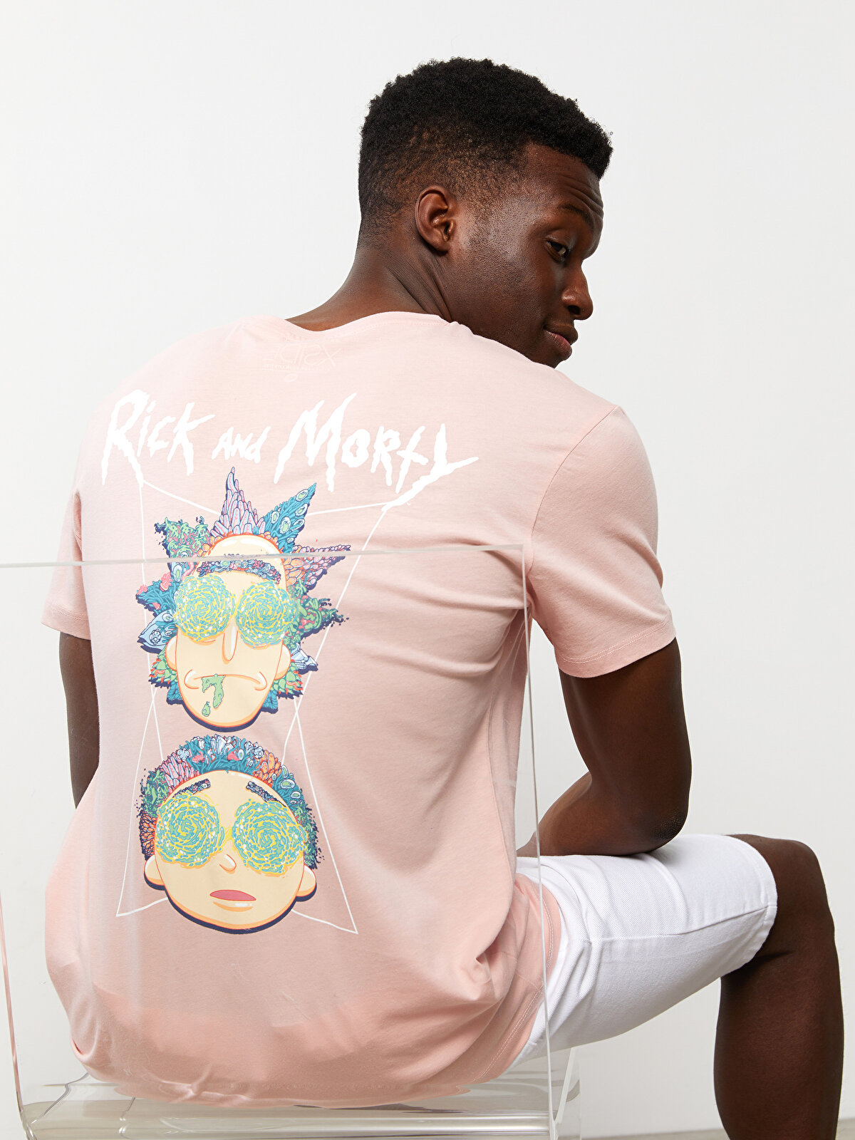XSIDE Crew Neck Rick and Morty Printed Combed Cotton Men's T-Shirt  -S2GC97Z8-FXB - S2GC97Z8-FXB - LC Waikiki