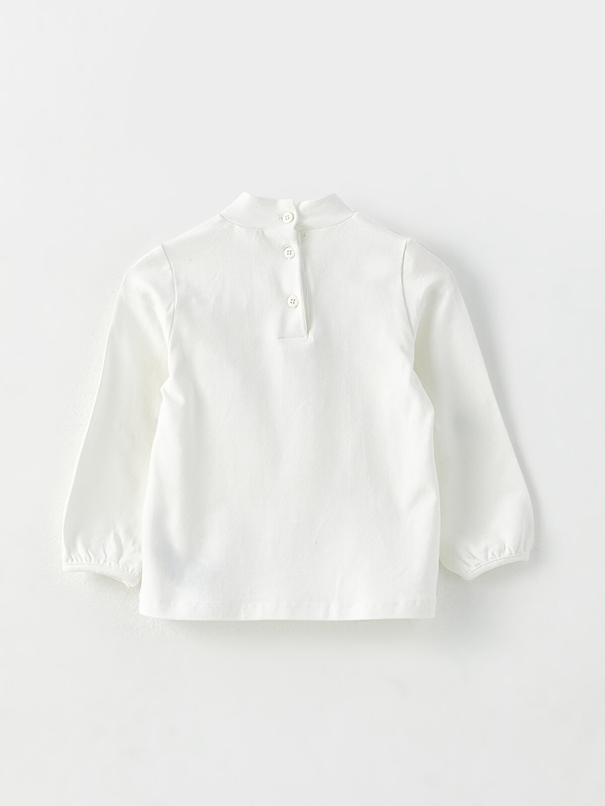 Half Turtleneck Long Sleeve Basic Baby Girl T-shirt -W22016Z1-EEW