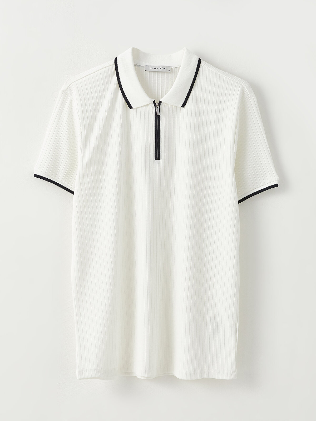 Polo Neck Short Sleeve Striped Men's T-Shirt -S33621Z8-J5E 