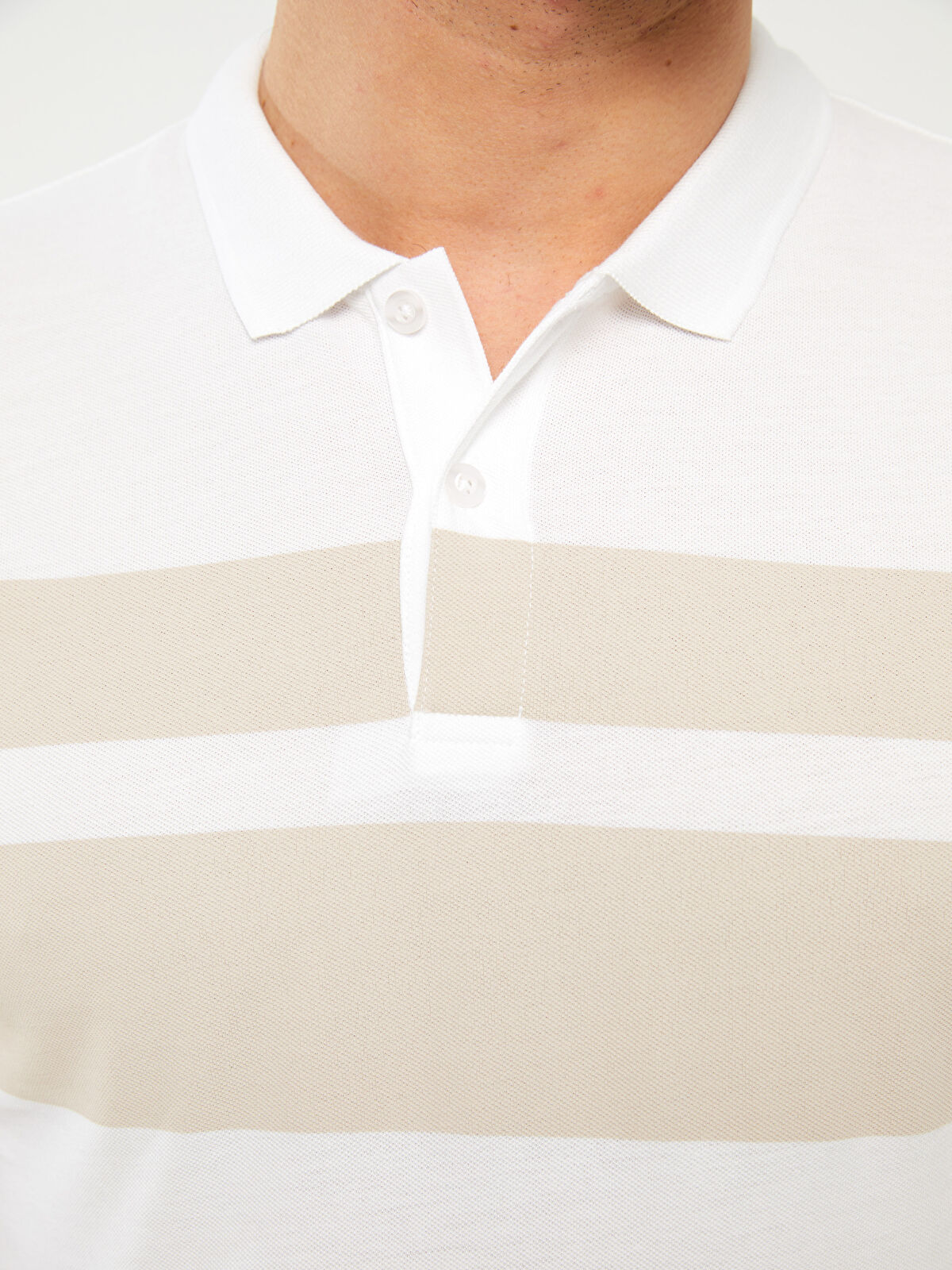 Polo Neck Short Sleeve Striped Piqué Men's T-Shirt -S33634Z8-HZZ 