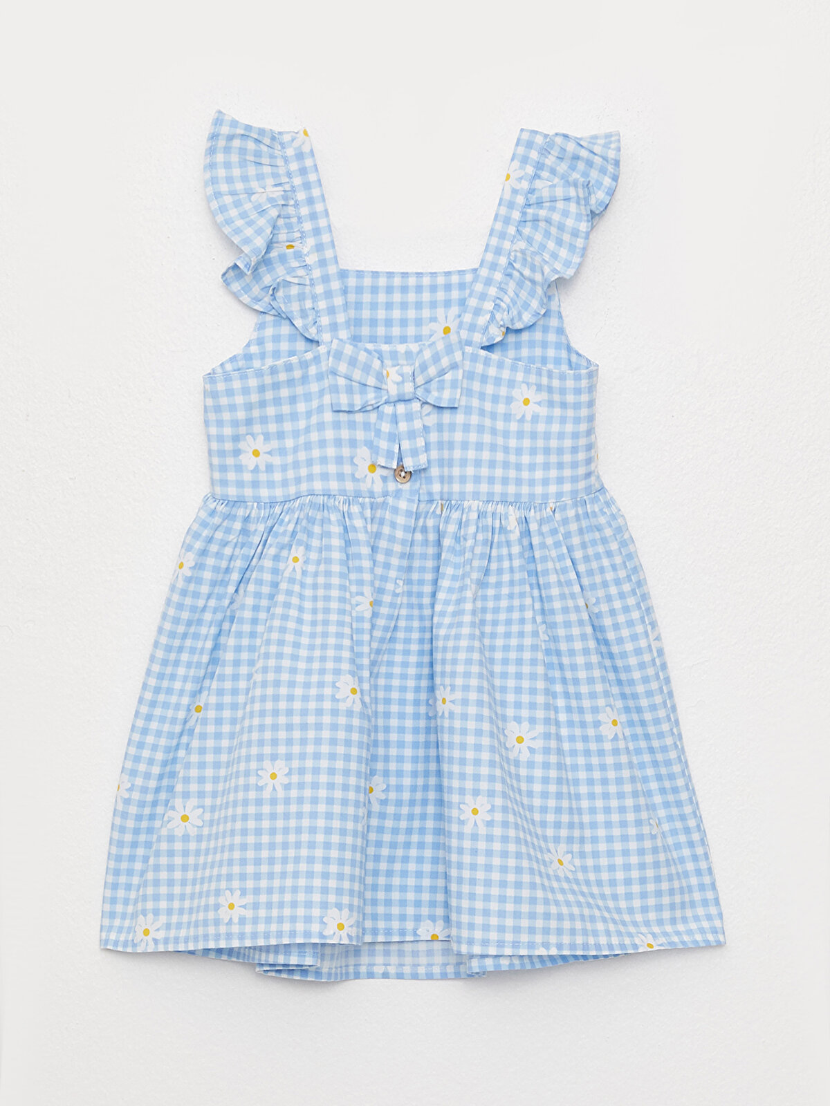 Strappy Square Neck Printed Baby Girl Dress -S34902Z1-LLC 
