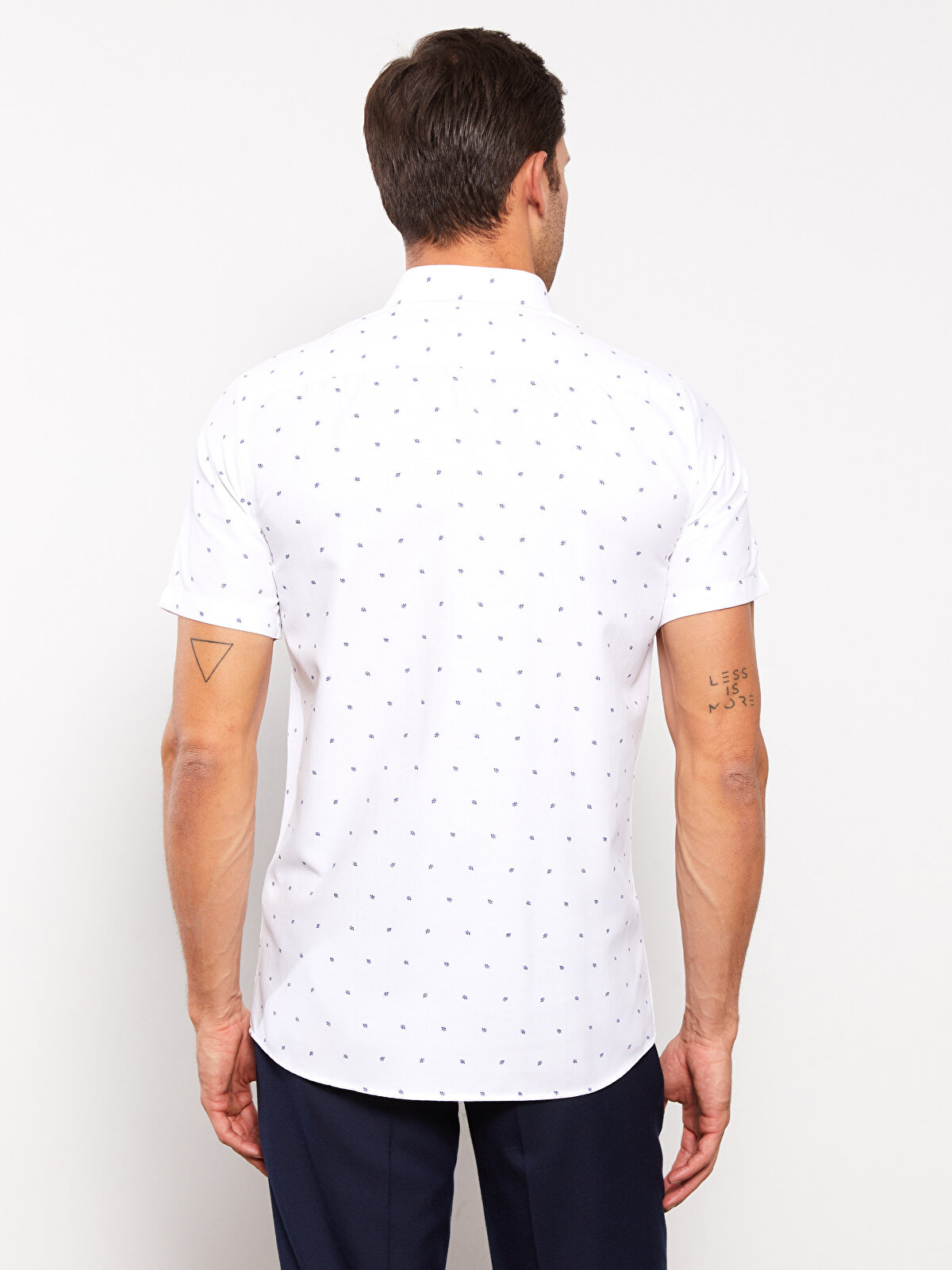 lim Fit Short Sleeve Patterned Men's Shirt -S3CR10Z8-LS3 