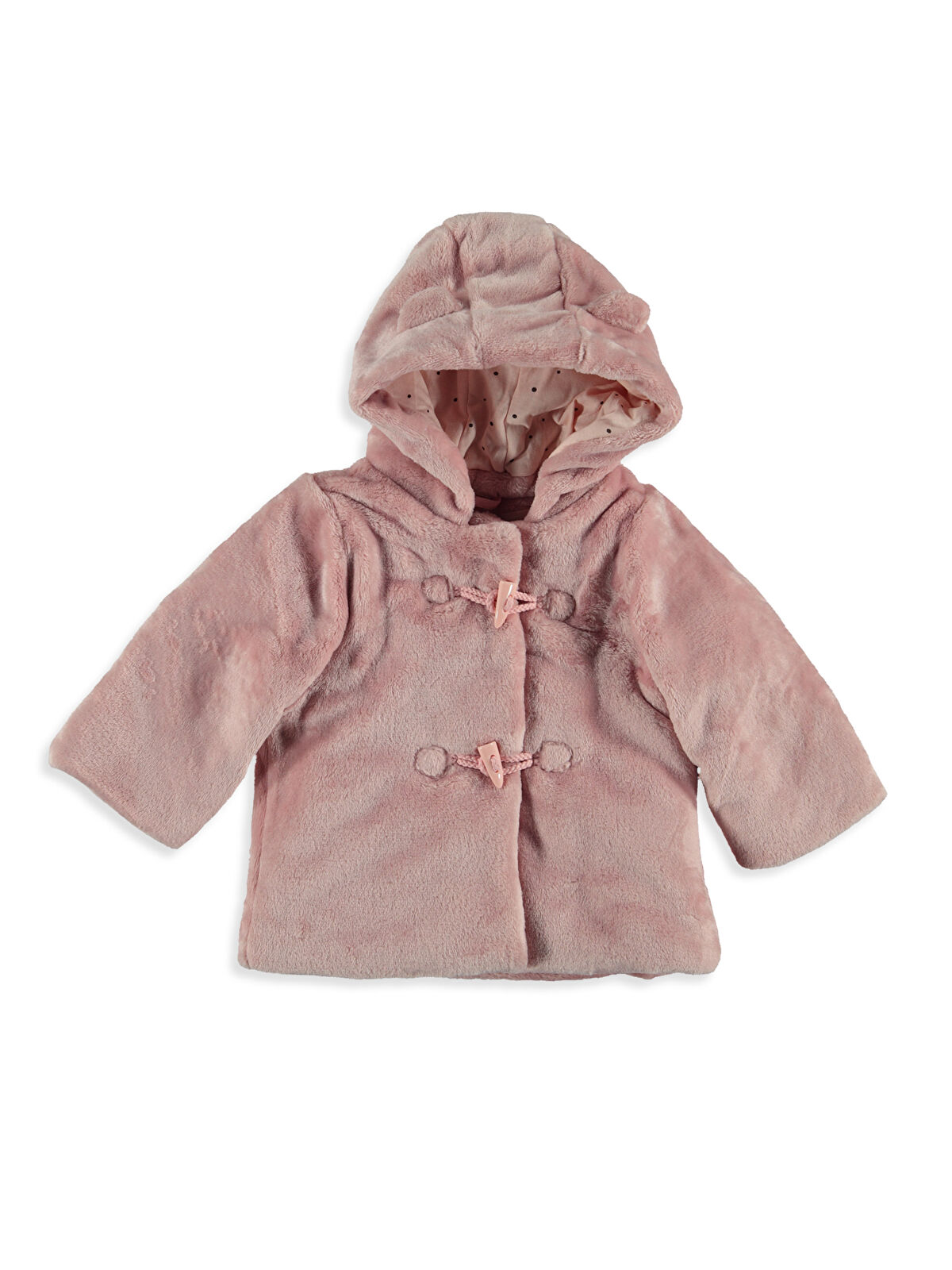 Pembe Kız Bebek Kürklü Kalın Kaban LC Waikiki
