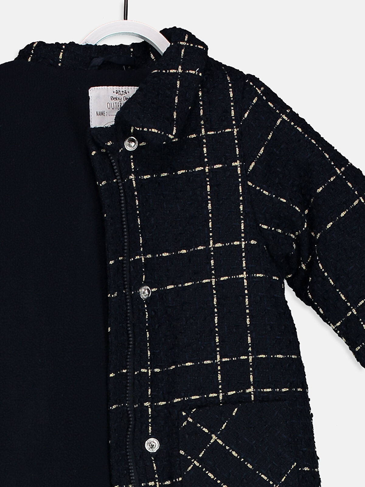 Gri Gri Kız Bebek Desenli Kaşe Kaban LC Waikiki Gri Gri Kız Bebek Desenli Kaşe Kaban LC Waikiki