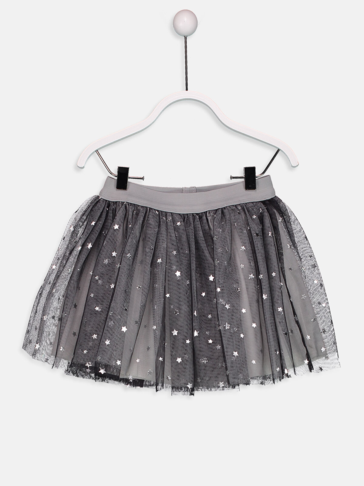 Ekru Ekru Kız Bebek Işıltılı Yıldız Baskılı Tütü Etek LC