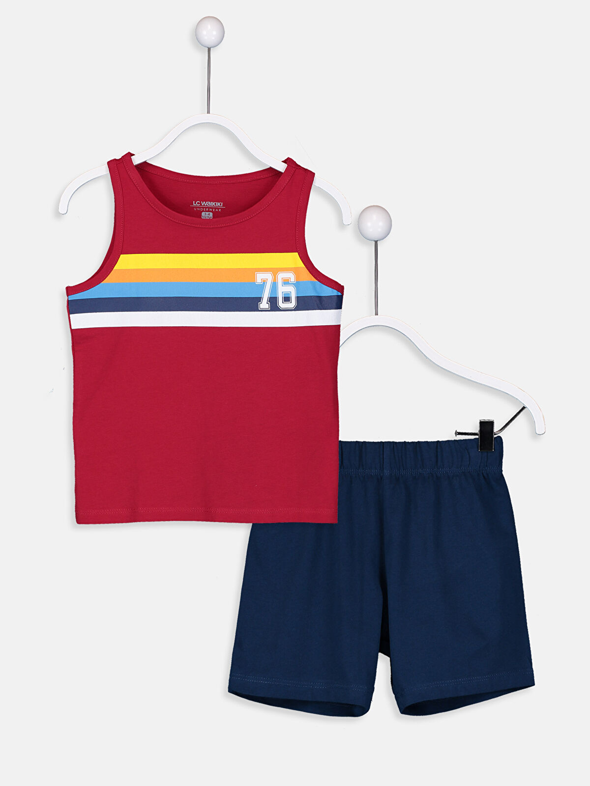 Kırmızı Kırmızı Erkek Çocuk Pamuklu Pijama Takımı LC Waikiki Kırmızı Kırmızı Erkek Çocuk Pamuklu Pijama Takımı LC Waikiki