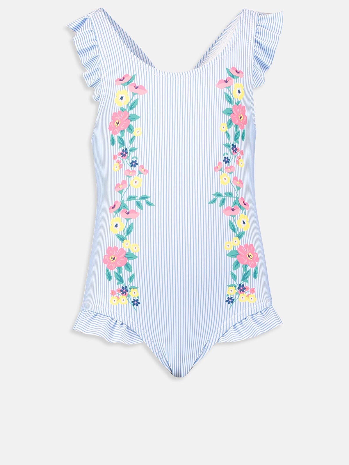 Lacivert Lacivert Kız Bebek Desenli Çizgili Mayo LC Waikiki Lacivert Lacivert Kız Bebek Desenli Çizgili Mayo LC Waikiki