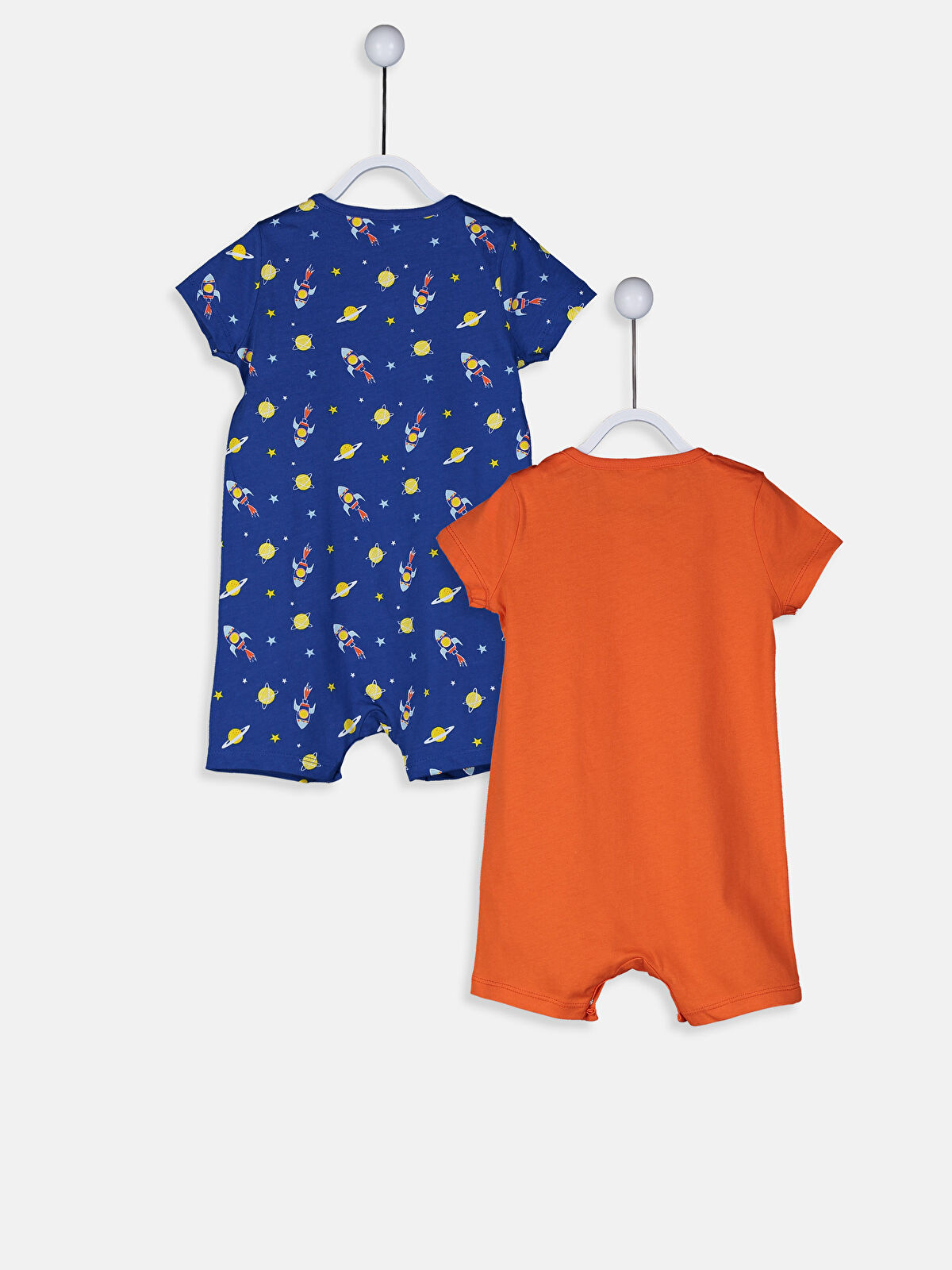 Turuncu Erkek Bebek Desenli Pijama Tulum 2�li LC Waikiki