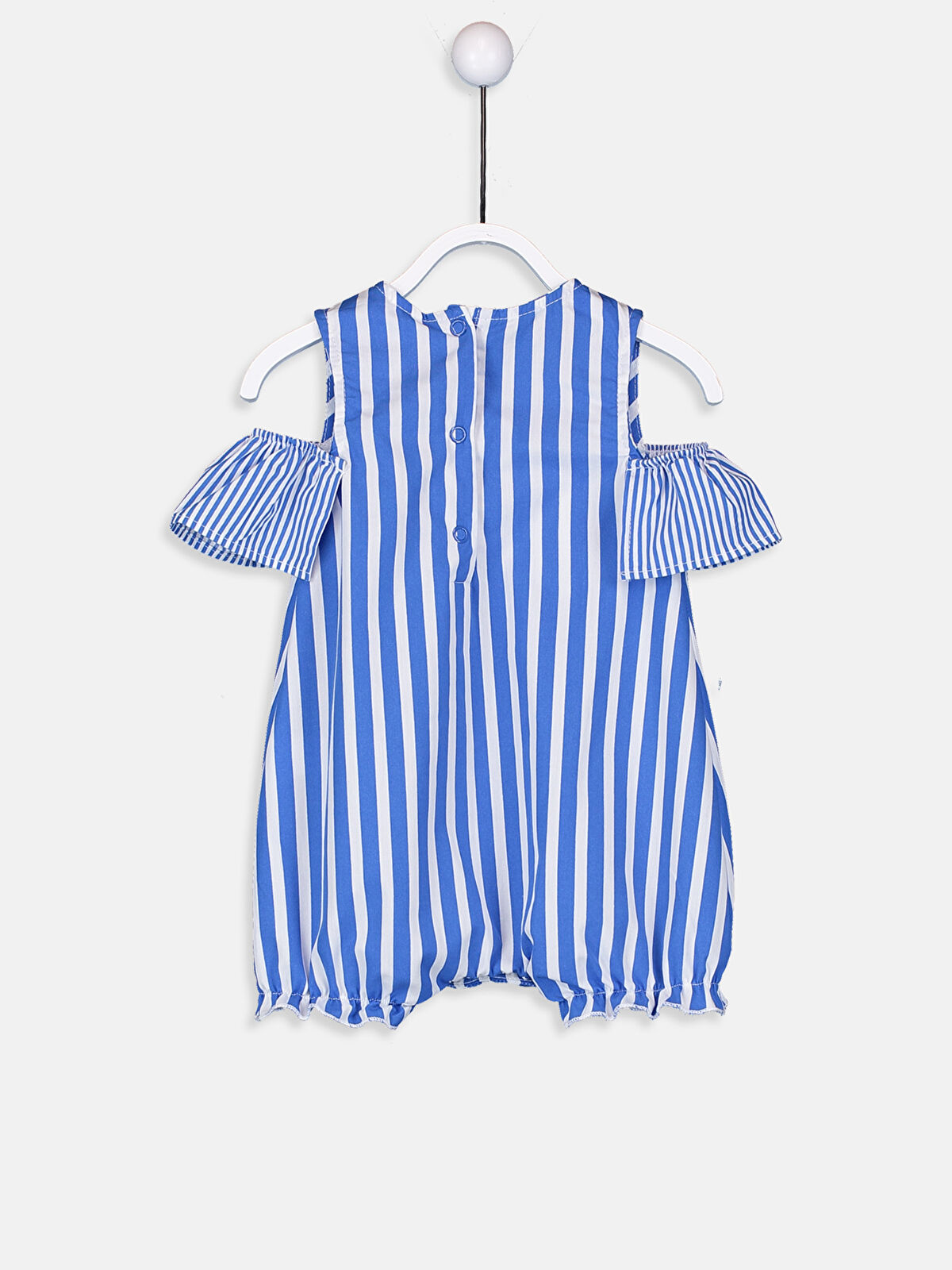 Mavi Mavi Kız Bebek Çizgili Şort Tulum LC Waikiki
