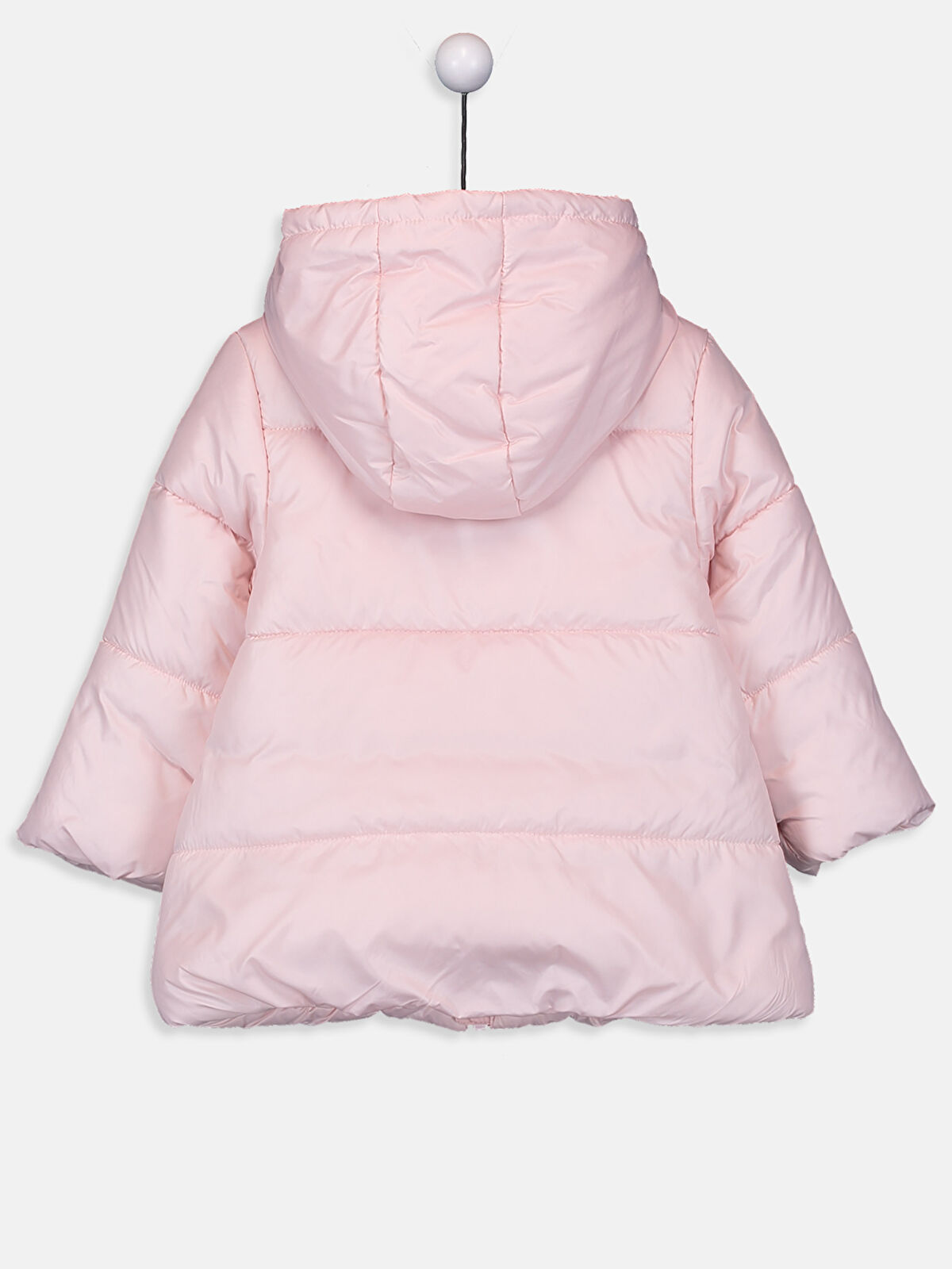 Pembe Kız Bebek Kapüşonlu Fermuarlı Mont LC Waikiki