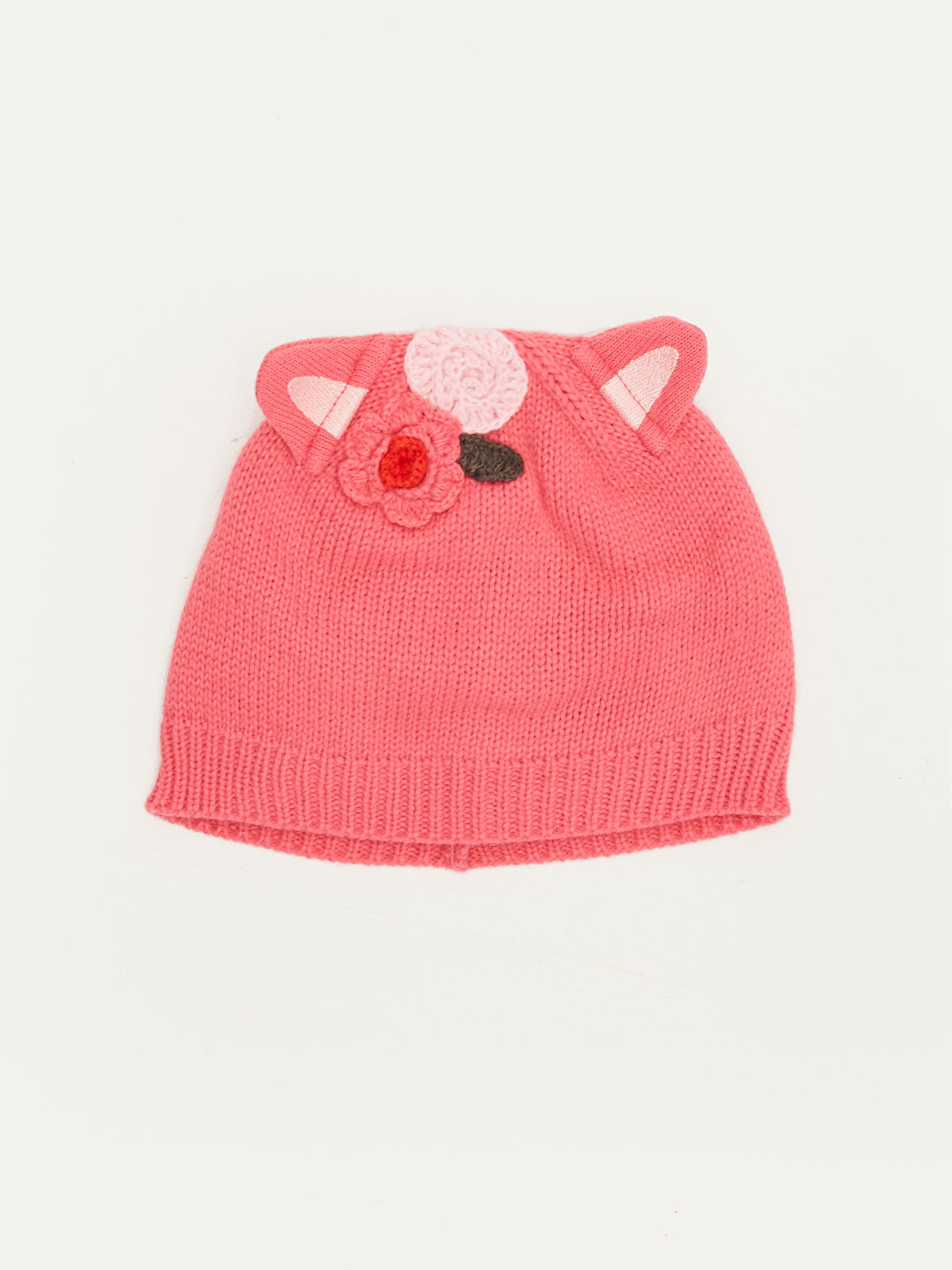 Pembe Pembe Kız Bebek Triko Bere LC Waikiki