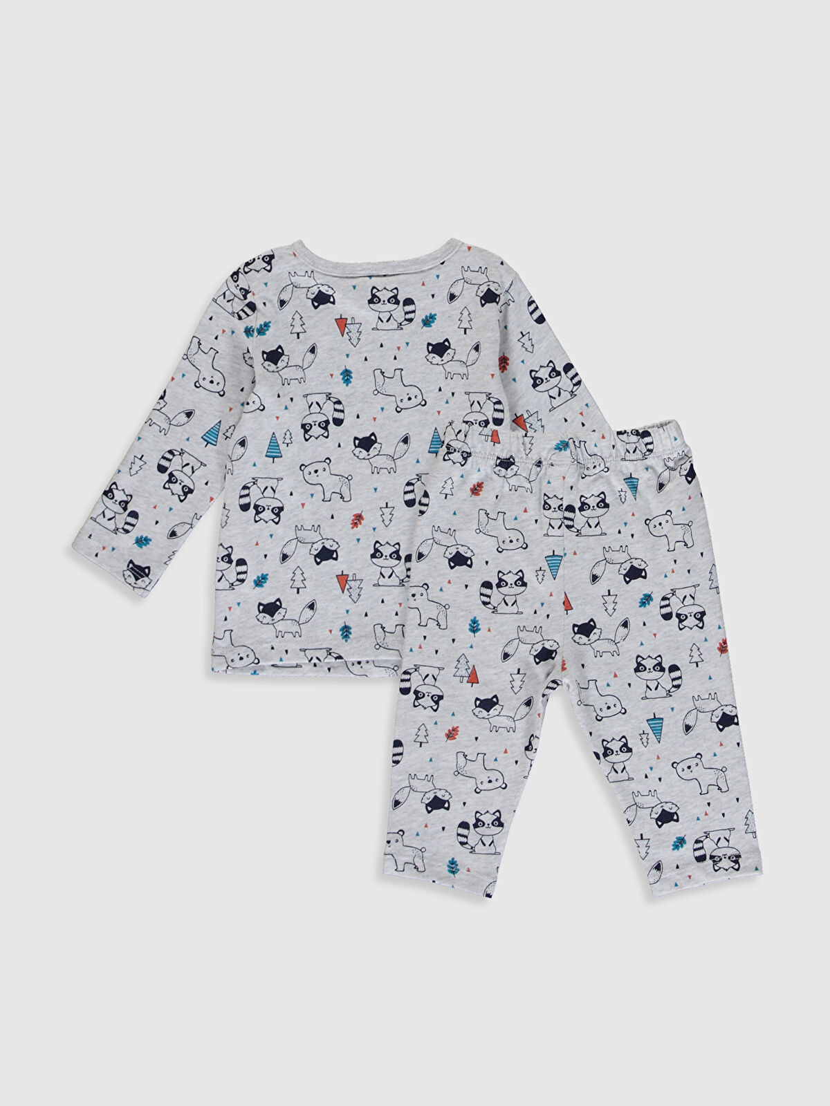 Gri Erkek Bebek Baskılı Pijama Takım LC Waikiki