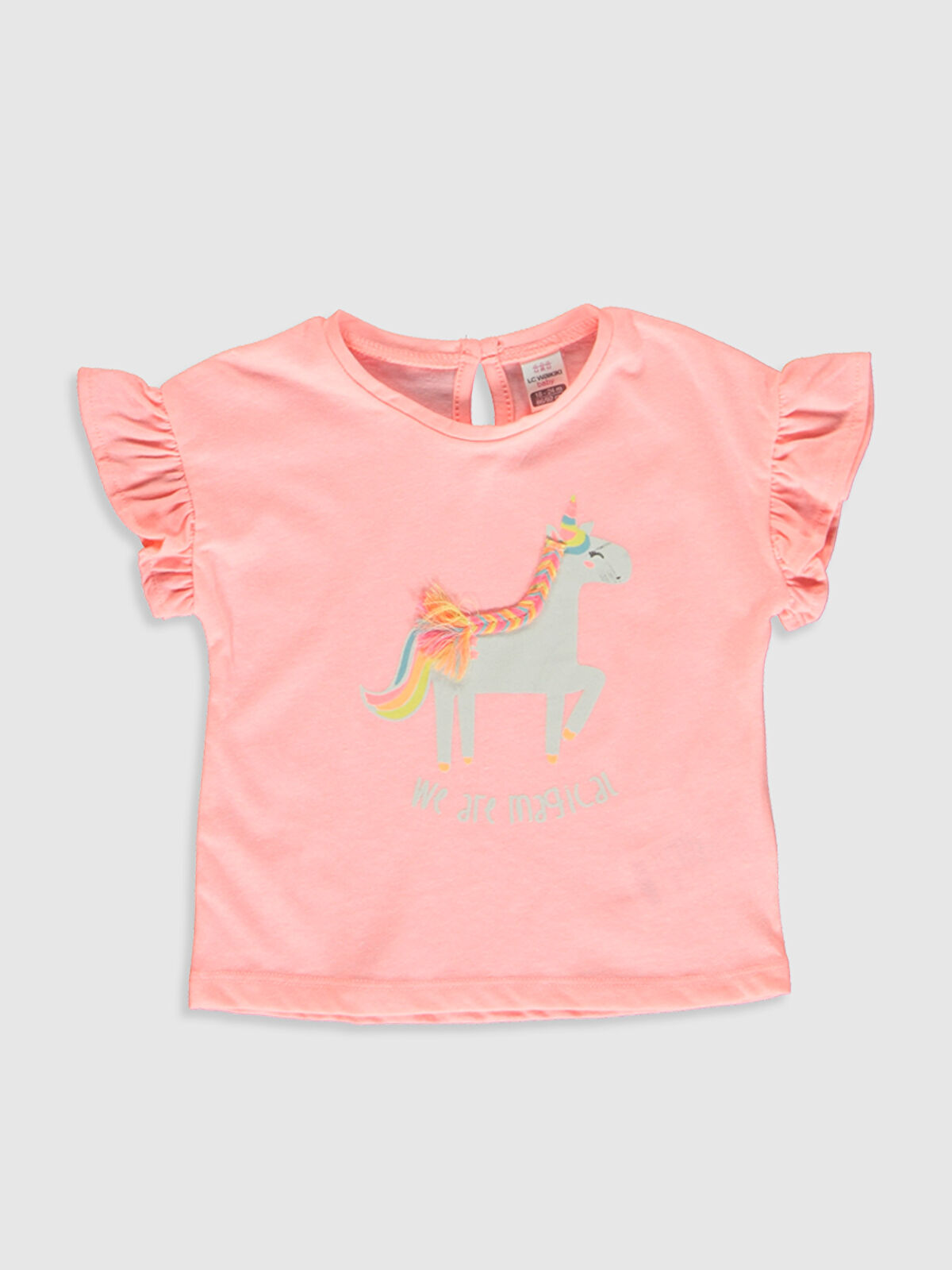 Pembe Kız Bebek Baskılı Tişört LC Waikiki