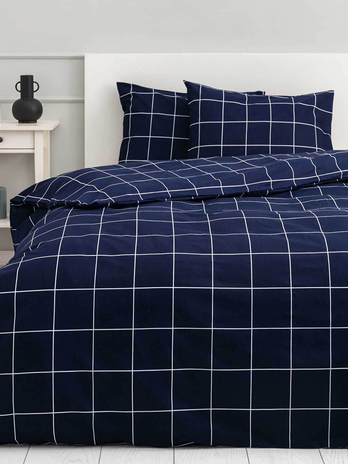 Madi Array Super Double Duvet Cover 220x240 Anthracite 21029-07