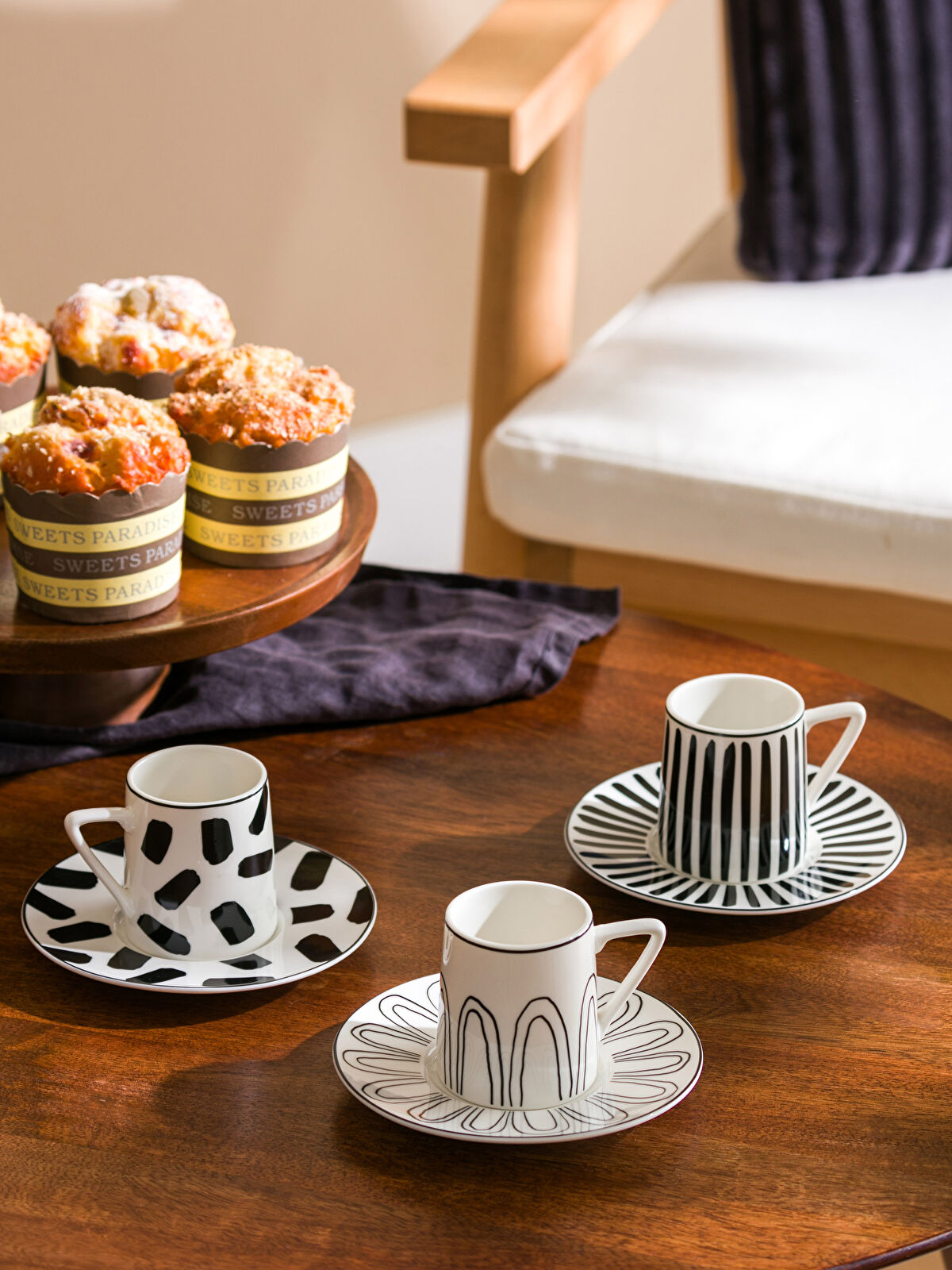Patterned Coffee Cup Set for 6 Persons 90 Ml -S49416Z8-LQJ - S49416Z8-LQJ -  LC Waikiki