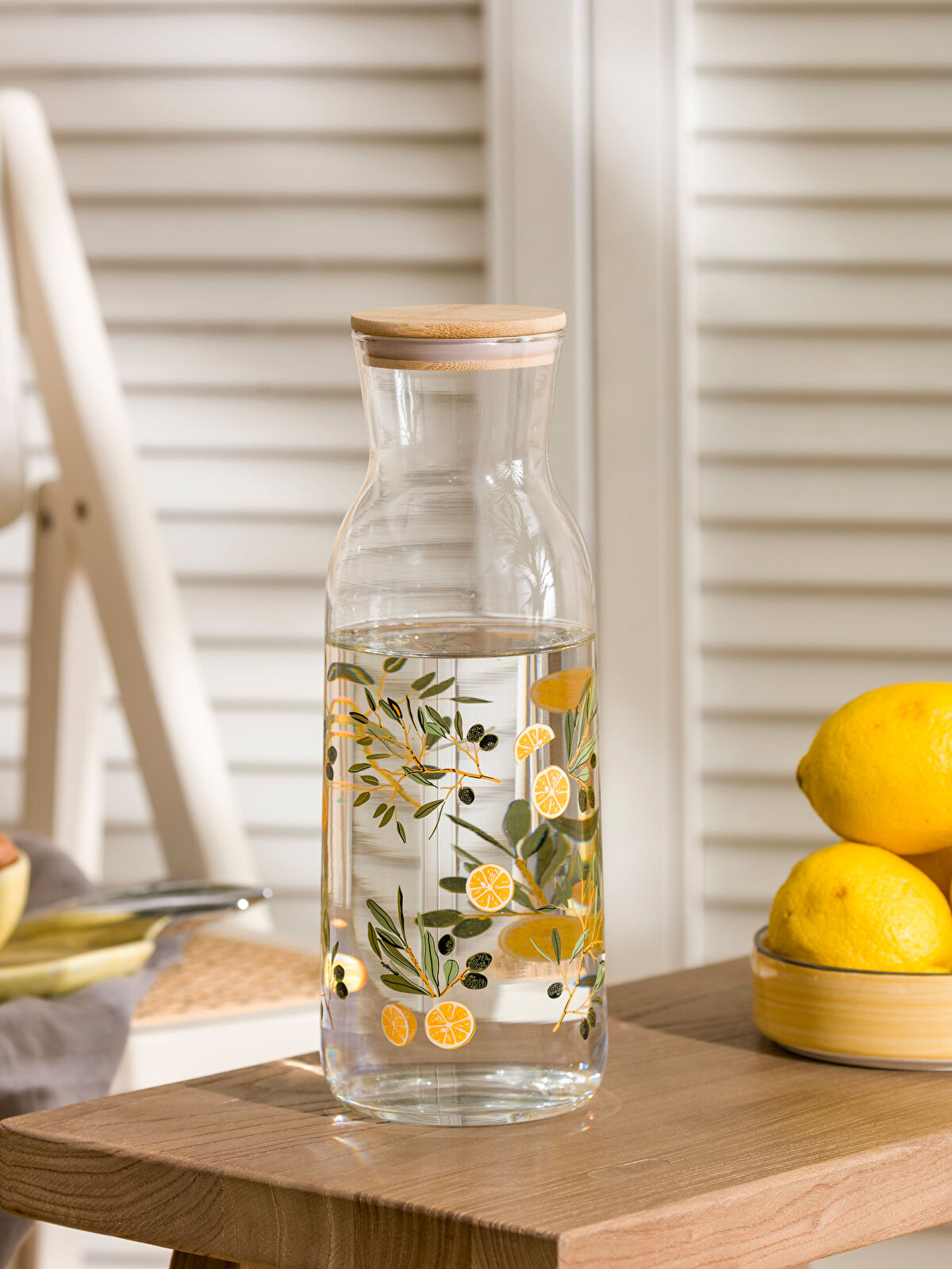LCW HOME Printed Glass Pitcher 1200 ml -S4MV96Z8-F9C
