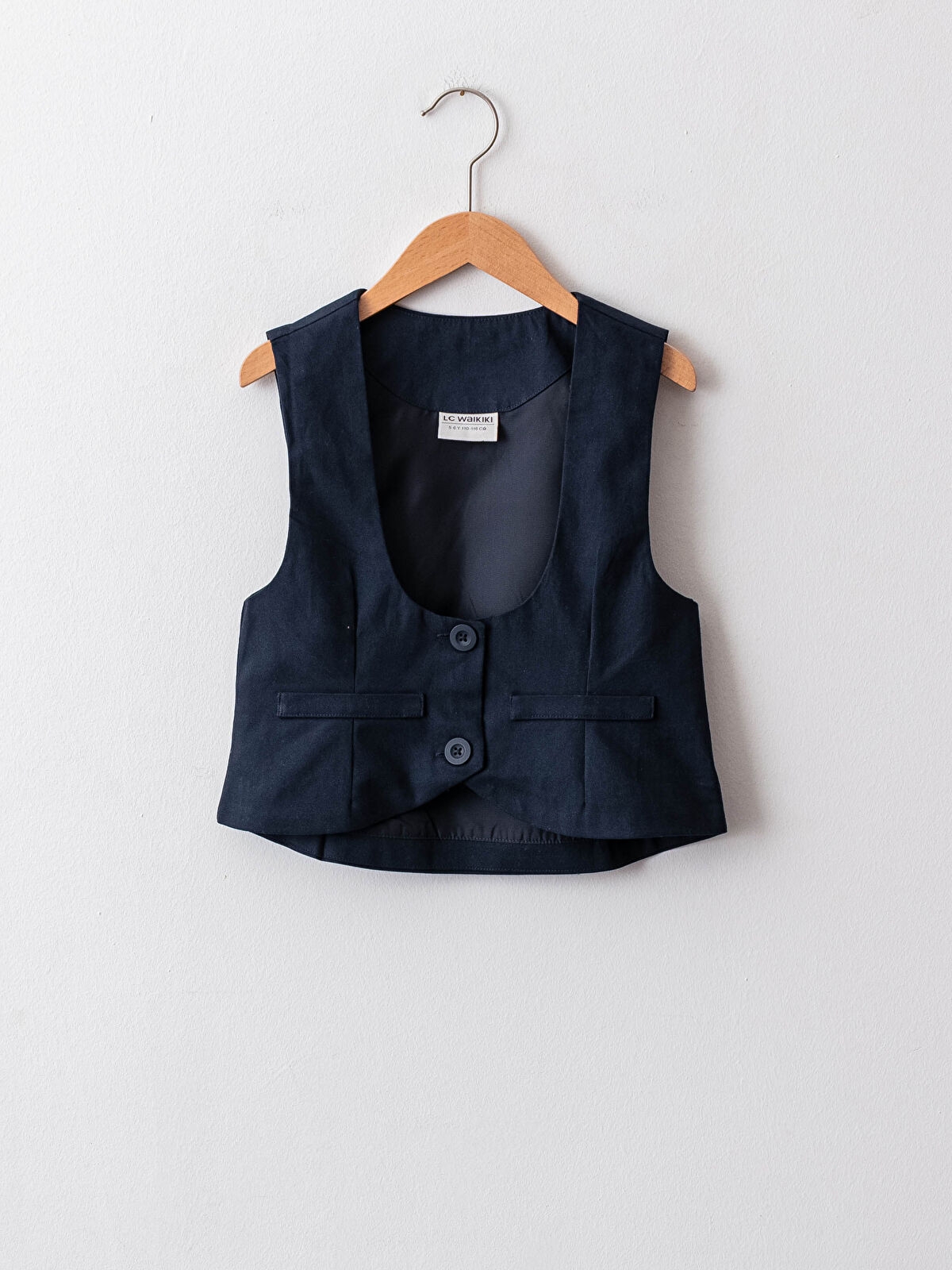 Girls navy sale blue vest