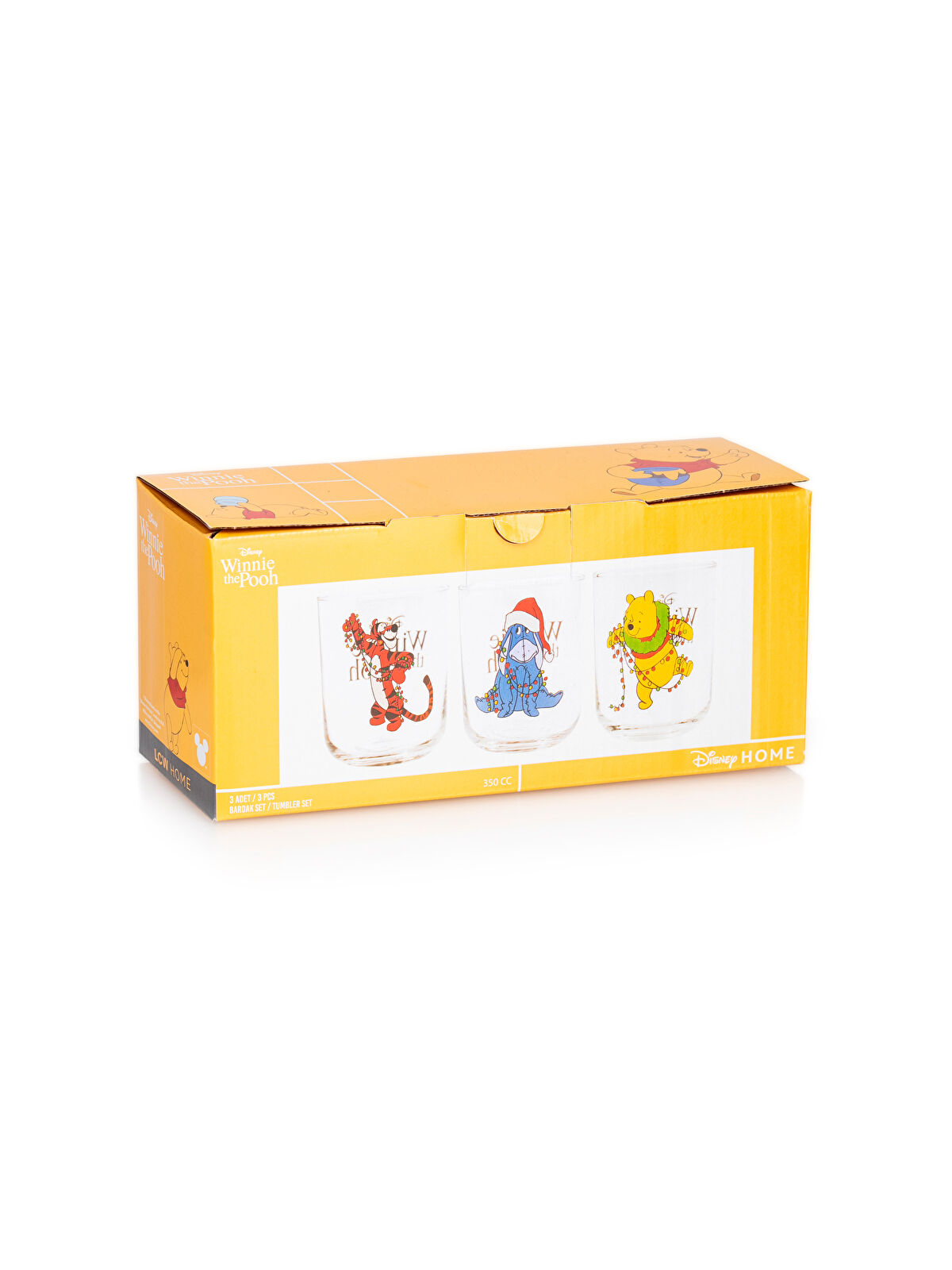 Winnie The Pooh Printed Glass Cup 3 Pieces 350 Ml -W4J781Z8-F9C -  W4J781Z8-F9C - LC Waikiki