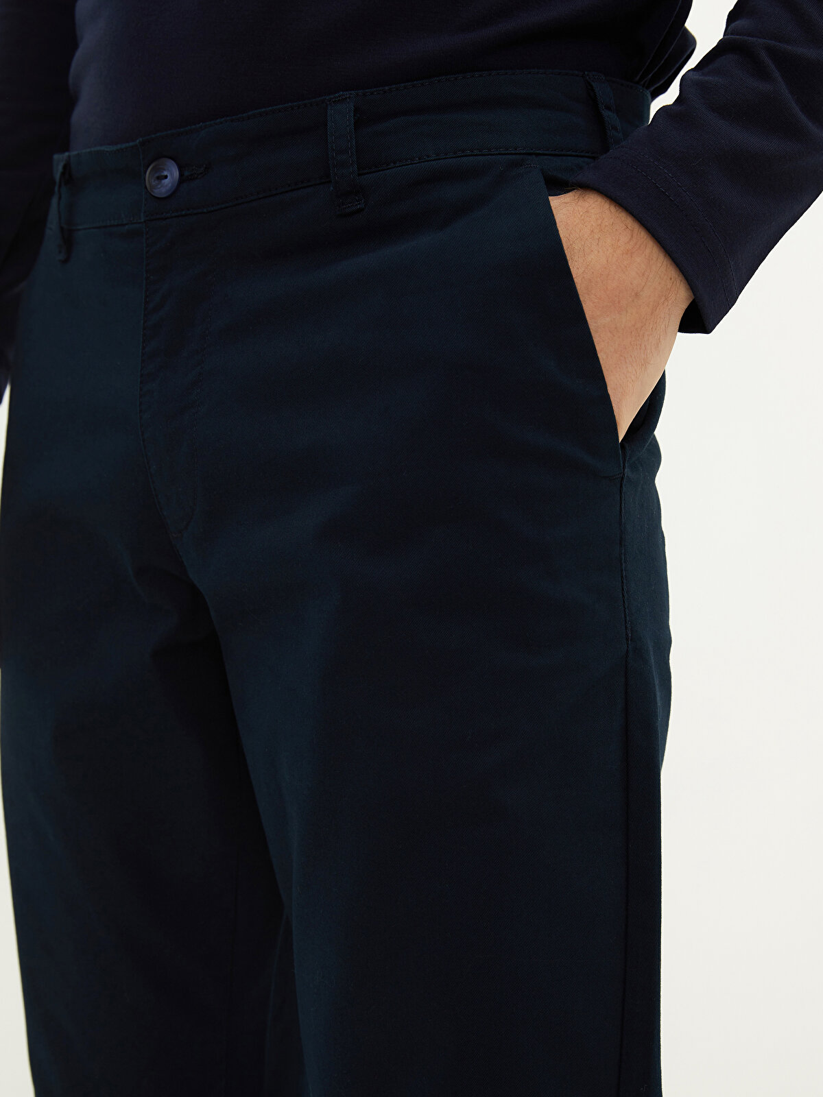 Normal Fit Gabardine Men's Chino Trousers -S20664Z8-KN7 - S20664Z8 