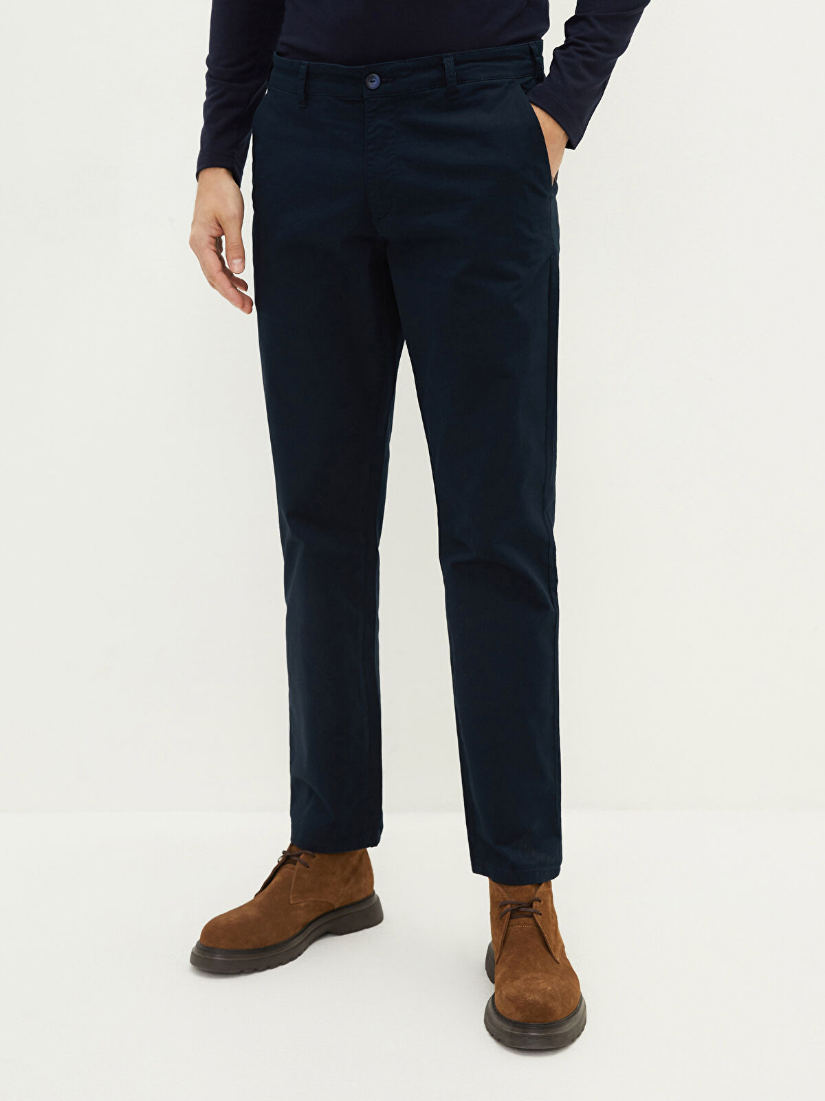 Normal Fit Gabardine Men's Chino Trousers -S20664Z8-KN7 - S20664Z8 