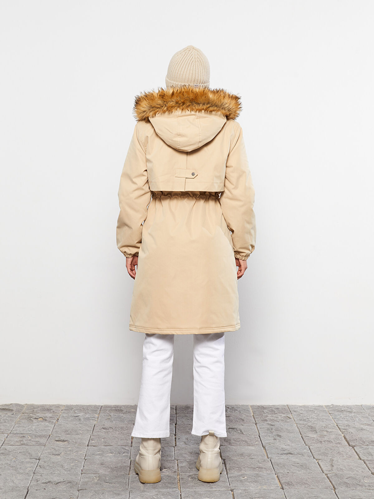 Hooded Regular Long Sleeve Women's Parka -W21336Z8-JQE