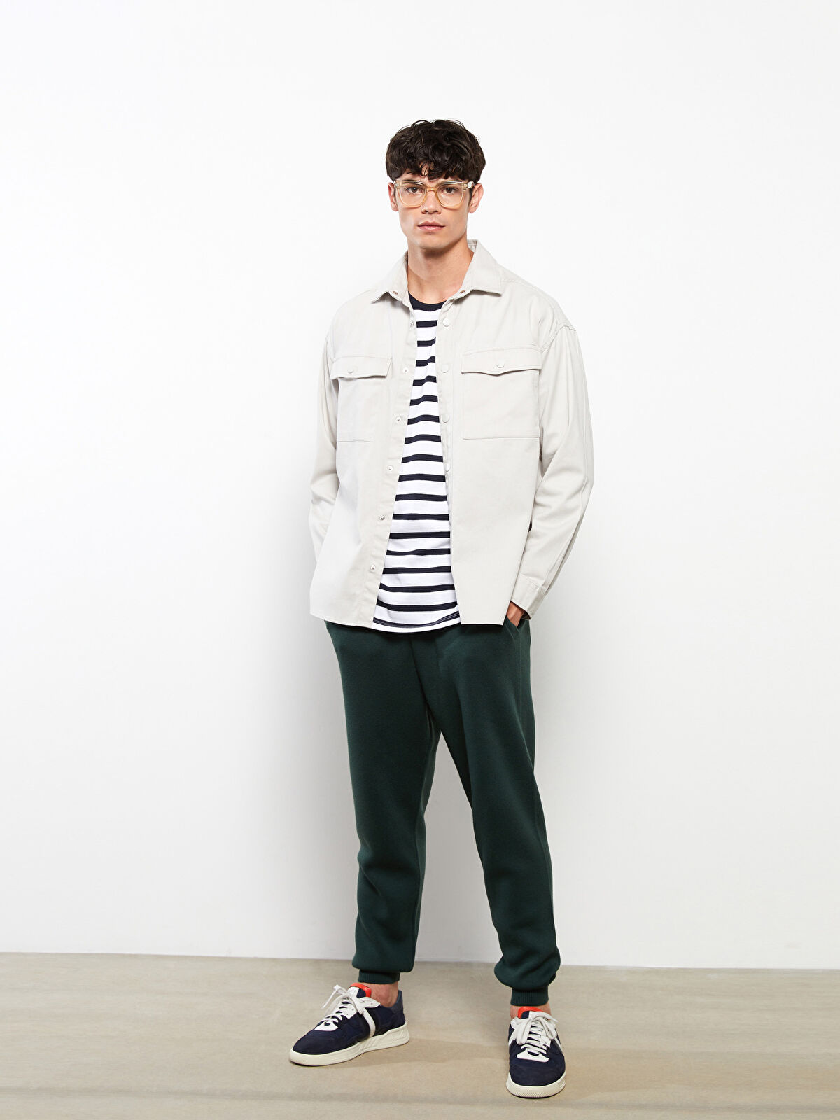 【在庫限り】 W25477Z8-RQD - -W25477Z8-RQD Jacket Shirt Men's Sleeve Long Fit Relaxed - Waikiki LC  トップス