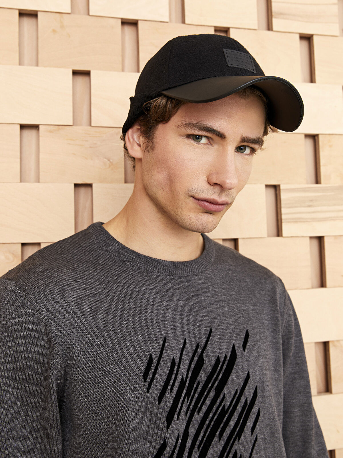 Label Printed Men's Cap Hat -W2BK37Z8-HUC - W2BK37Z8-HUC